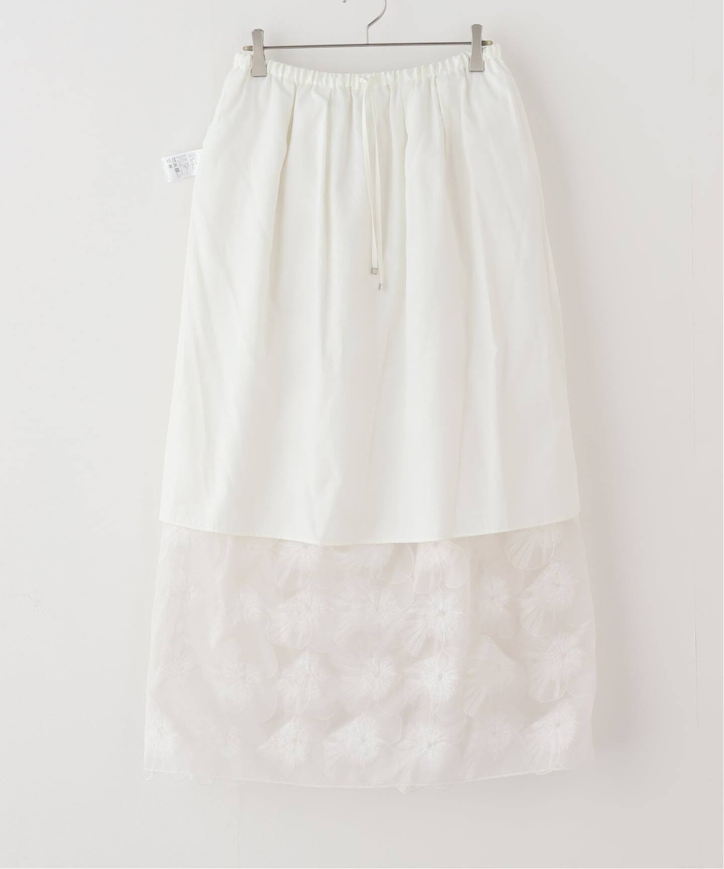 IENA LA BOUCLE フラワーモチーフオーガンジースカート（その他