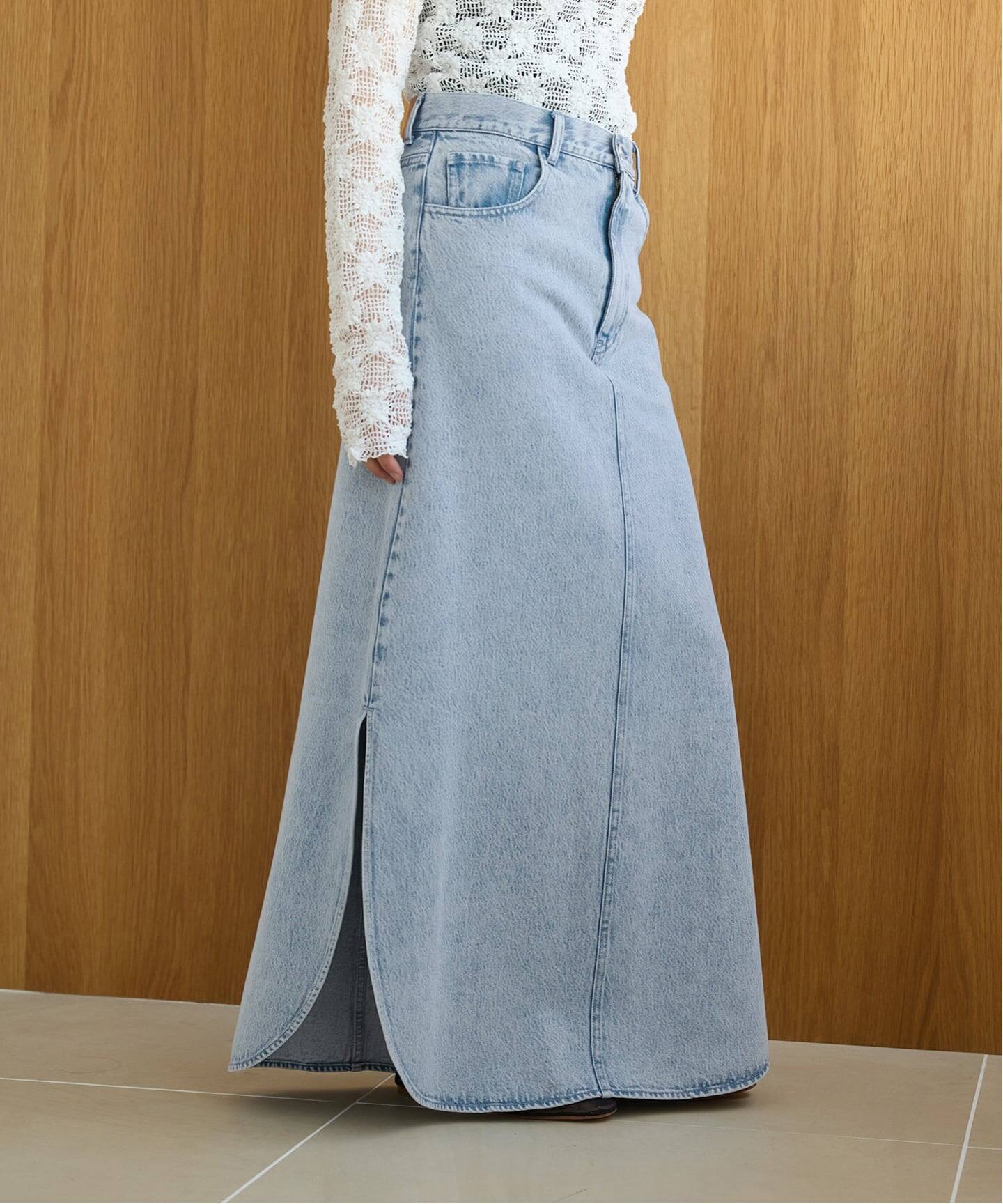 イエナ　デニム　ロングスカート　ソフトデニムデザインスカート IENA（イエナ）の「ソフトデニムデザインスカート（スカート）」 - WEAR