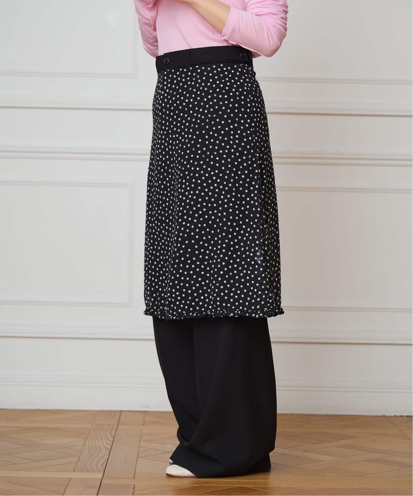 IENA LA BOUCLE シアードットスカート（ひざ丈スカート）｜IENA