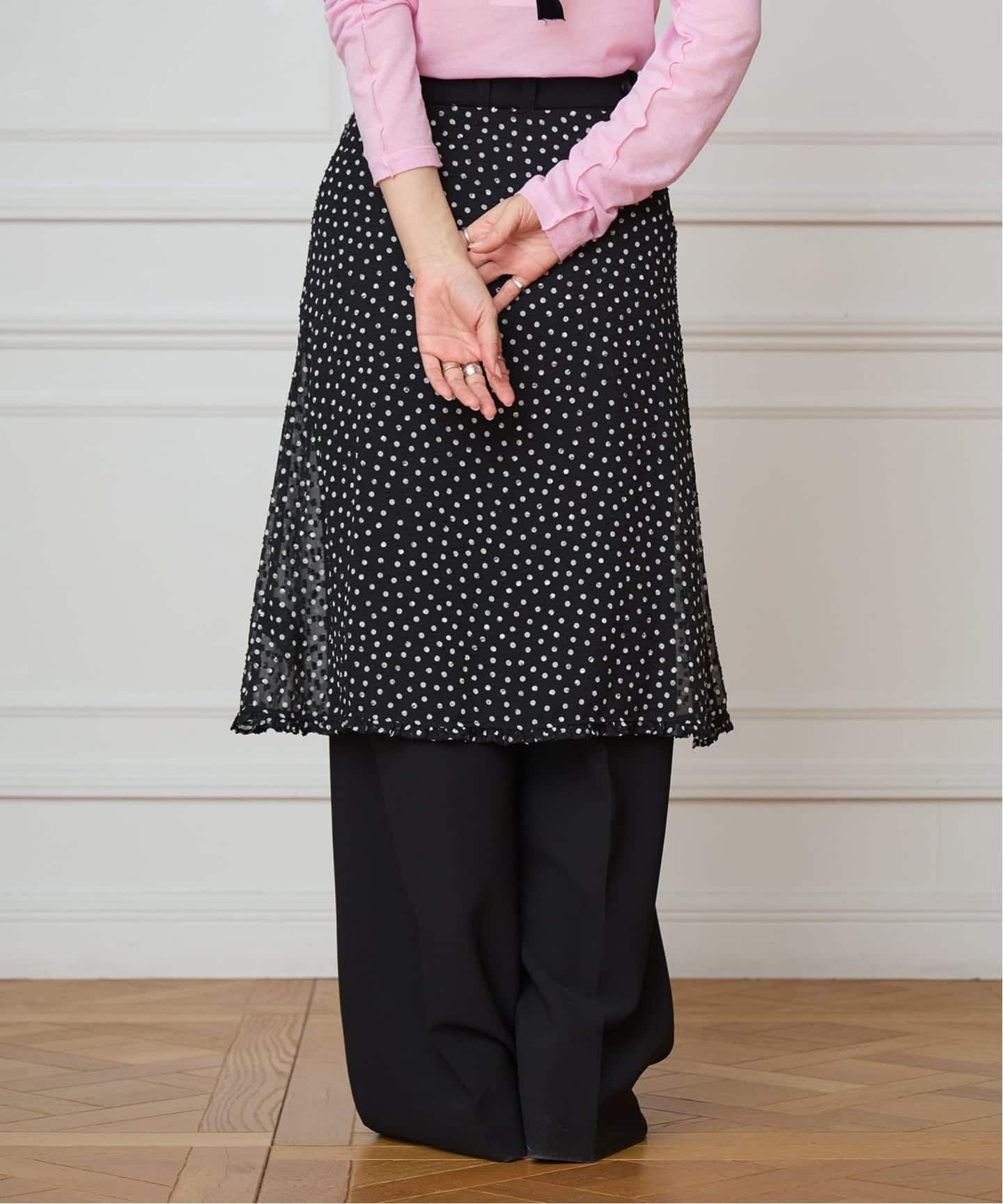 IENA LA BOUCLE シアードットスカート（ひざ丈スカート）｜IENA