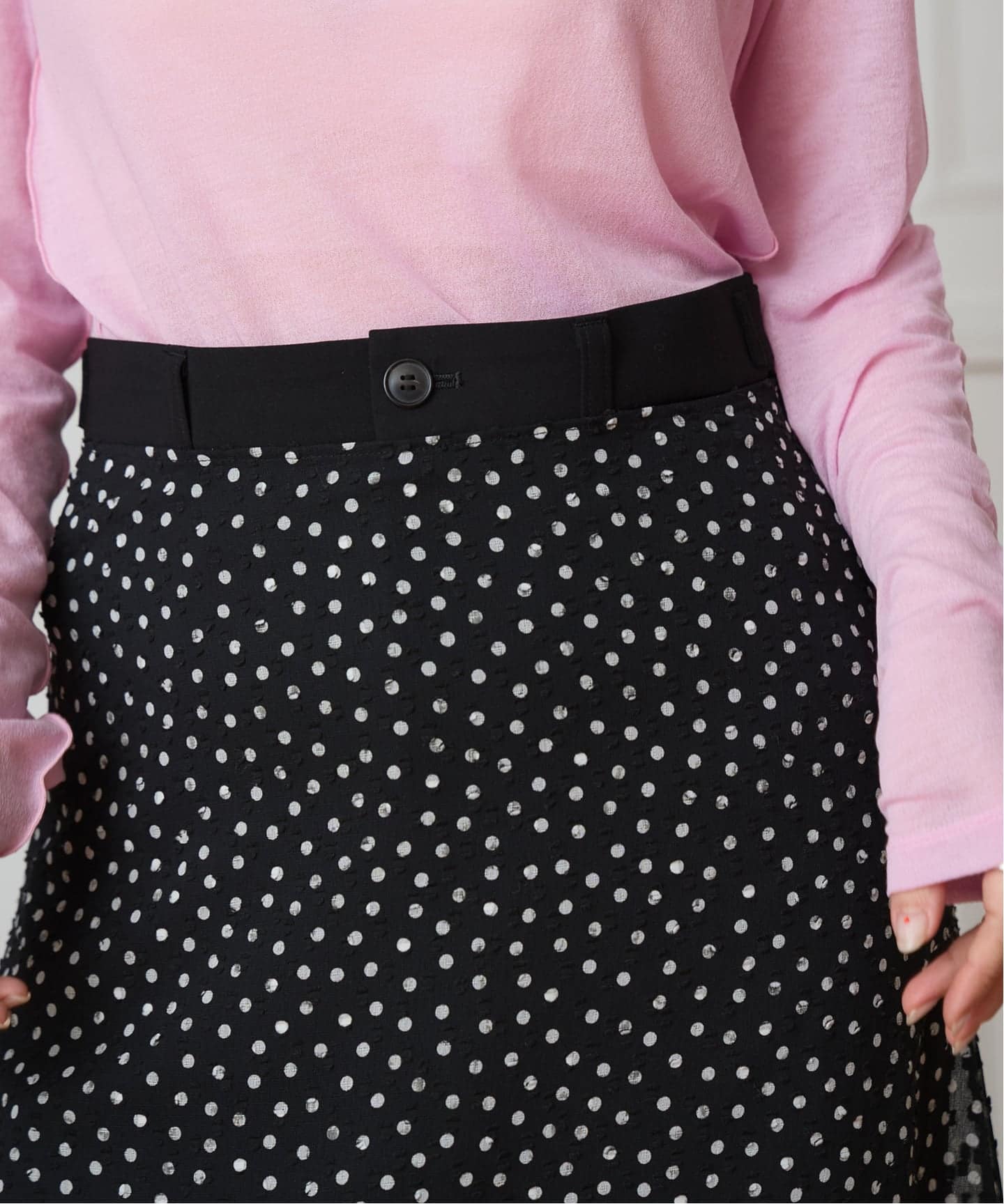 IENA LA BOUCLE シアードットスカート（ひざ丈スカート）｜IENA