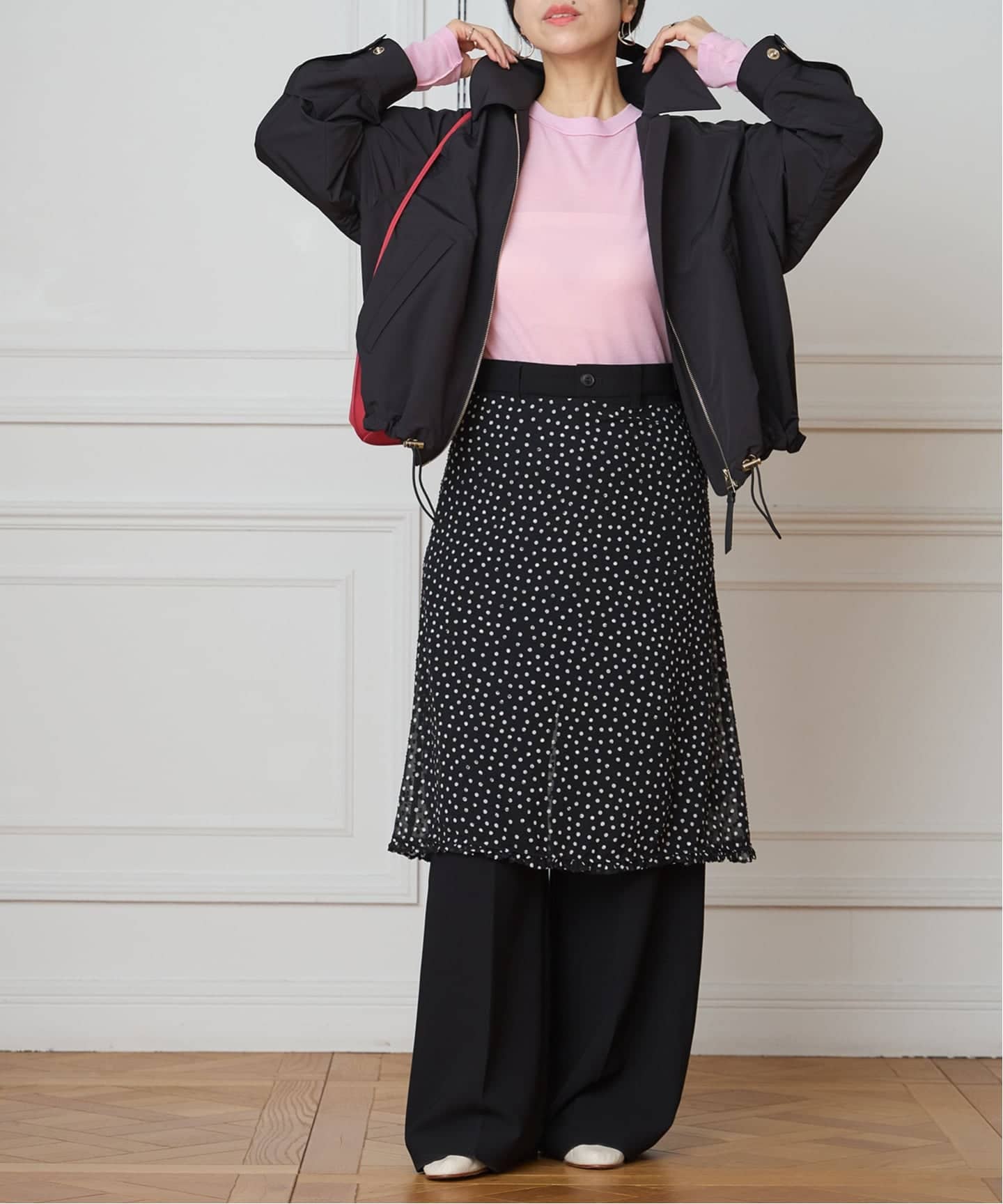 IENA LA BOUCLE シアードットスカート（ひざ丈スカート）｜IENA