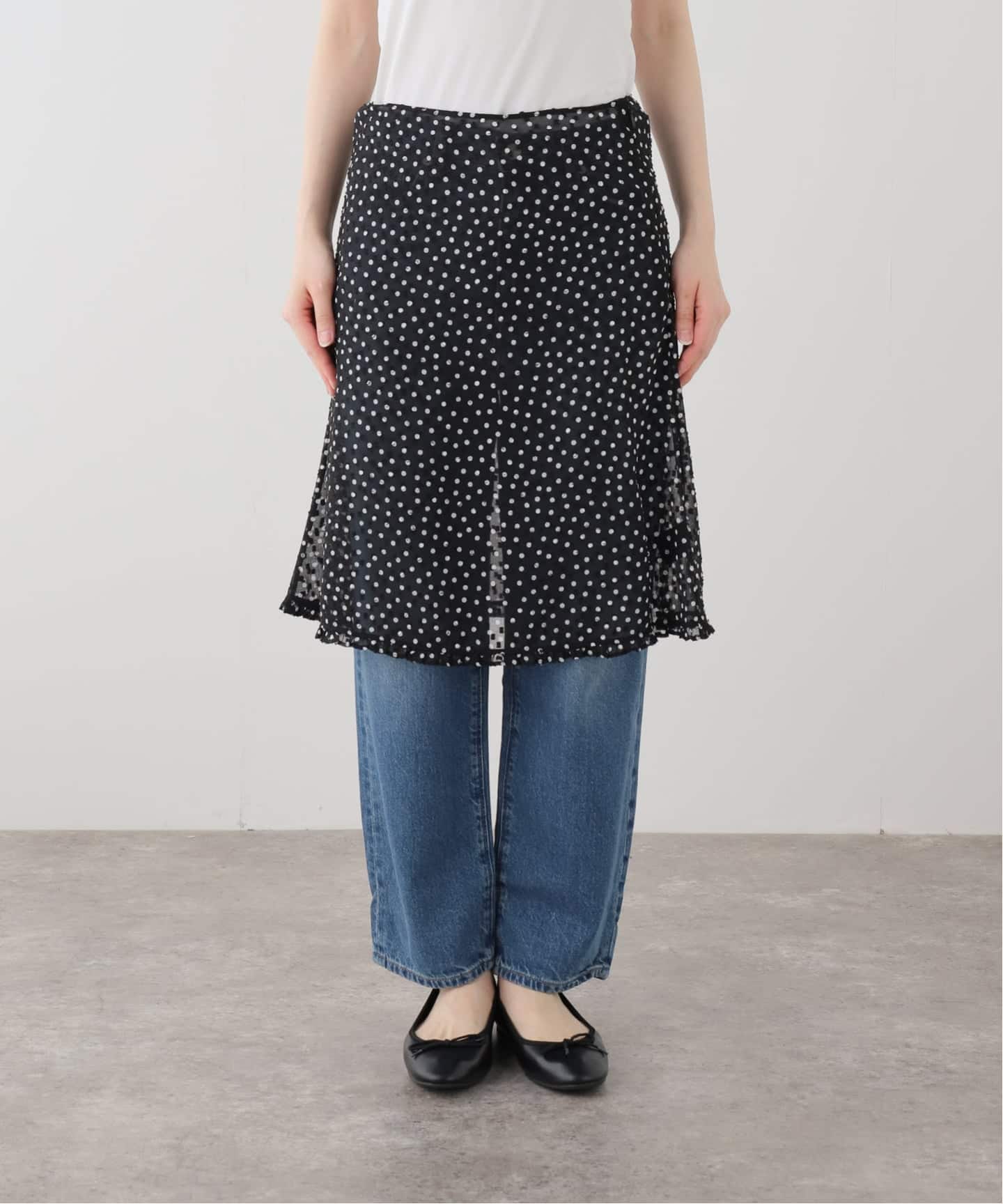 IENA LA BOUCLE シアードットスカート（ひざ丈スカート）｜IENA