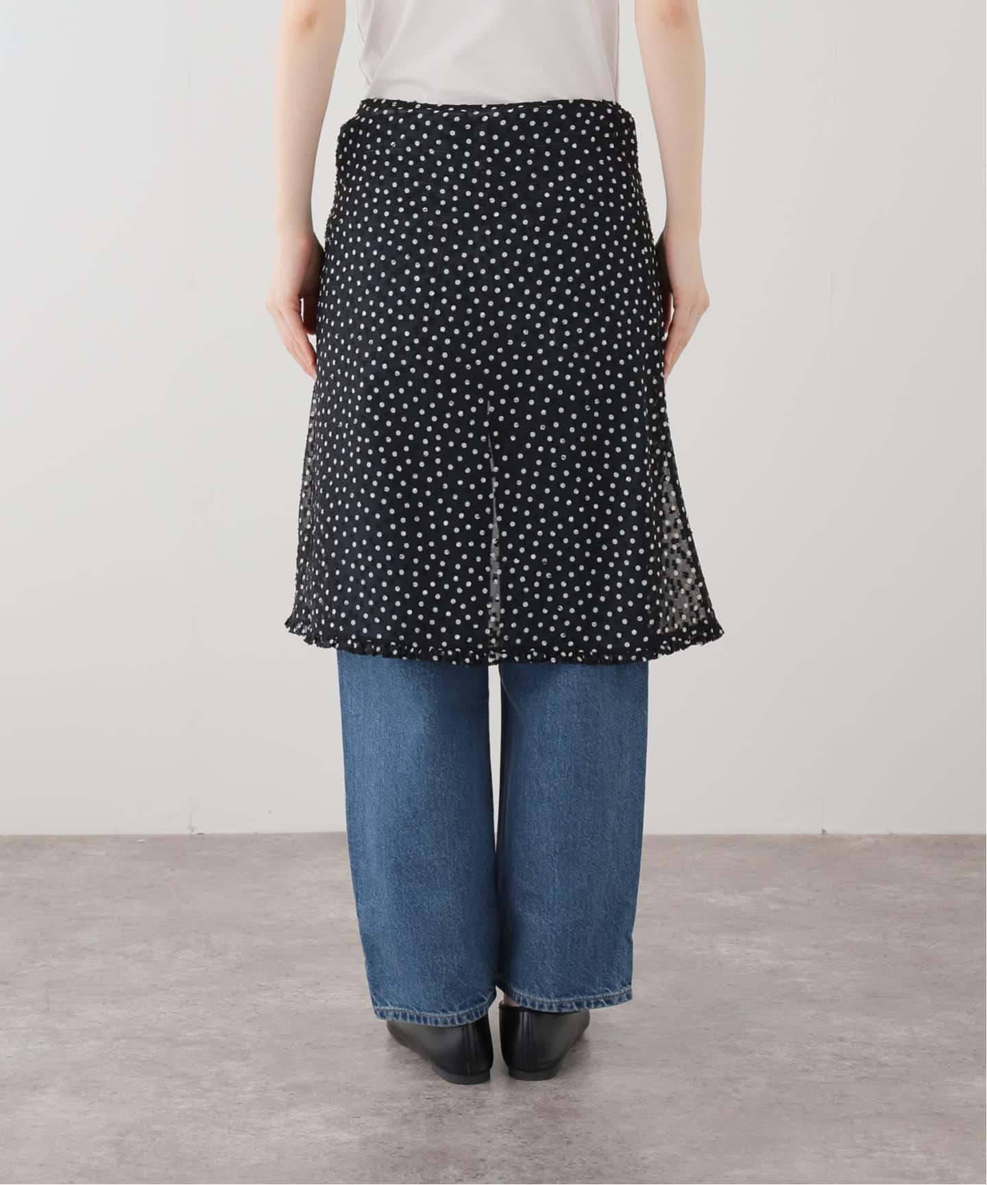 IENA LA BOUCLE 38 スカート 新品未使用 タグ付き IENA LA BOUCLE シアードットスカート（ひざ丈スカート）｜IENA