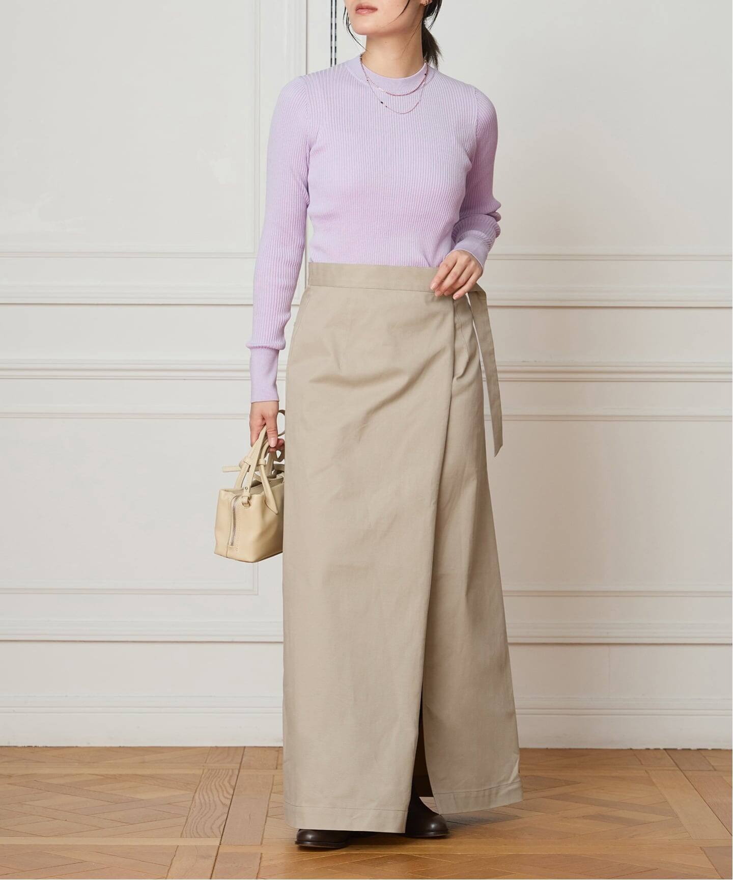 IENA LA BOUCLE チノラップスカート（ロング・マキシ丈スカート