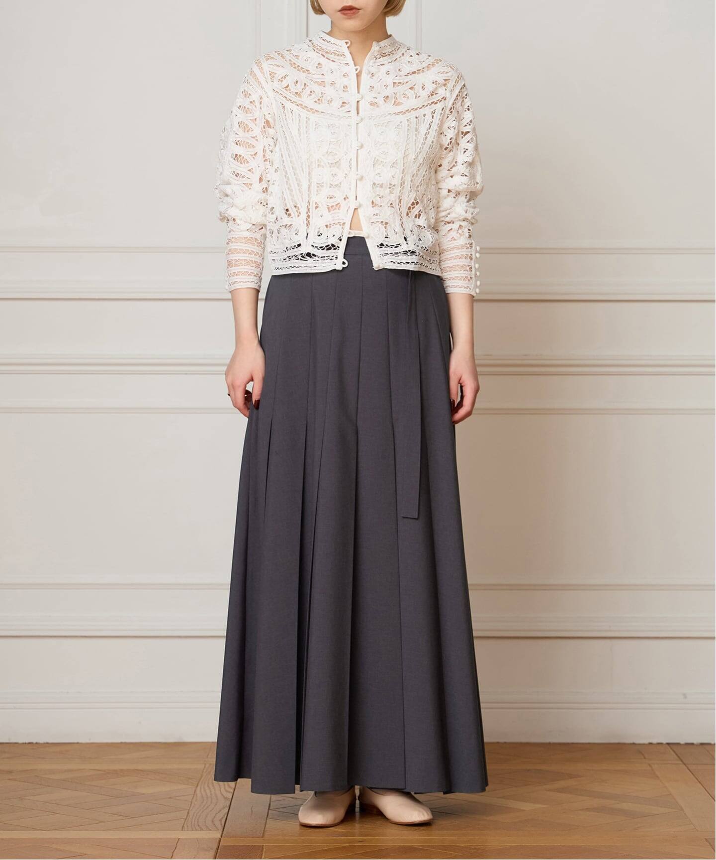 IENA LA BOUCLE プリーツマキシスカート（ロング・マキシ丈スカート
