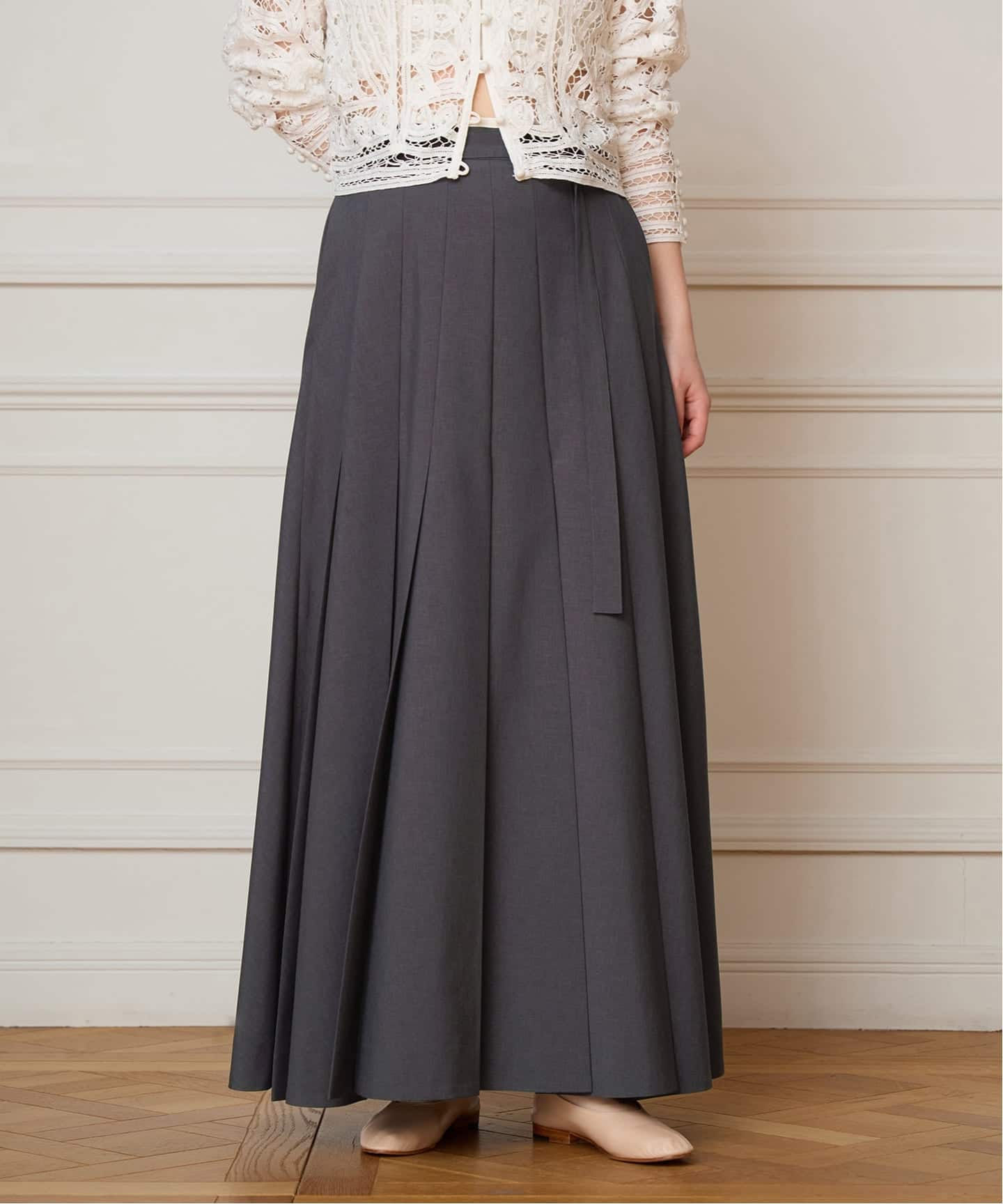 IENA LA BOUCLE プリーツマキシスカート（ロング・マキシ丈スカート