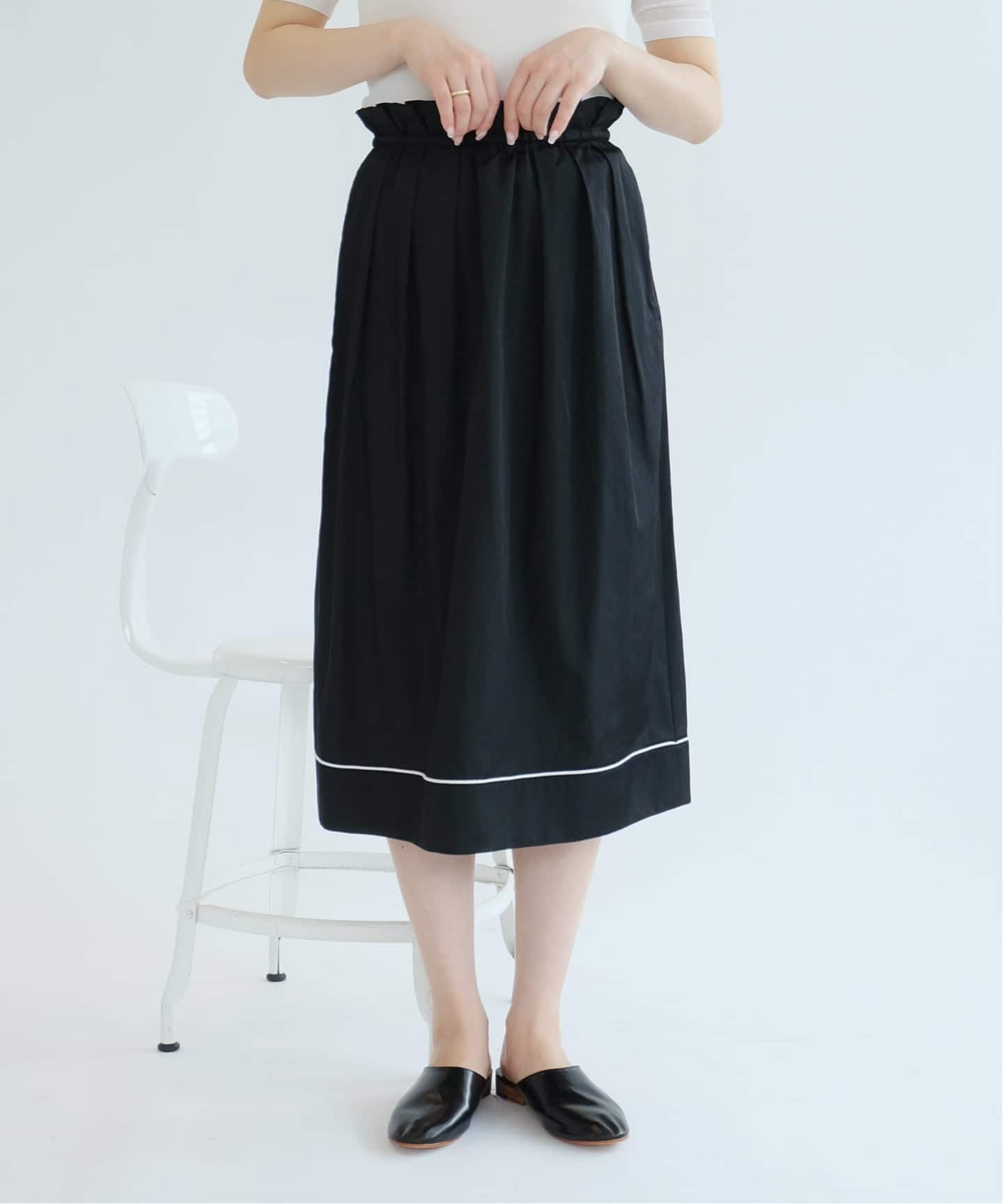 IENA LA BOUCLE サテンタックスカート（その他スカート）｜IENA