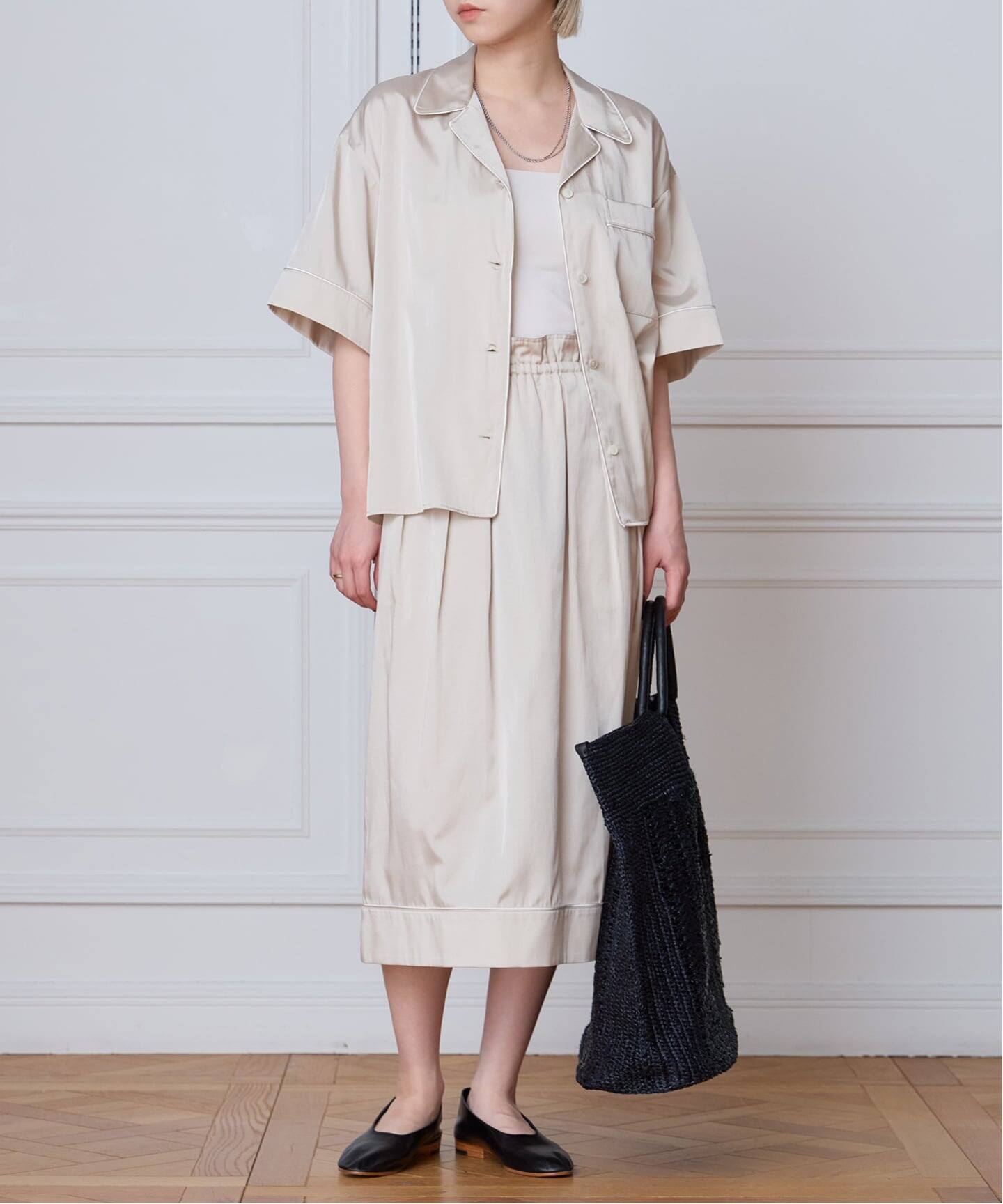 IENA LA BOUCLE サテンタックスカート（その他スカート）｜IENA