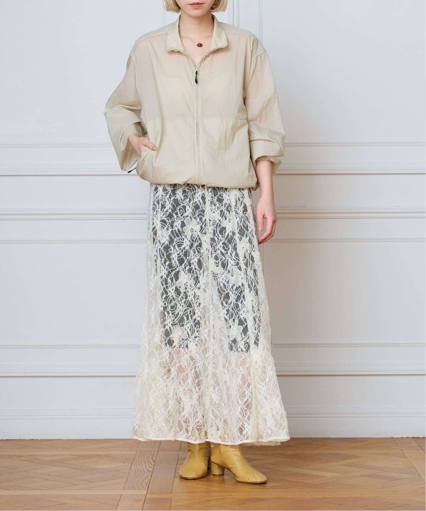 IENA LA BOUCLE Lace on Lace スカート（ロング・マキシ丈スカート
