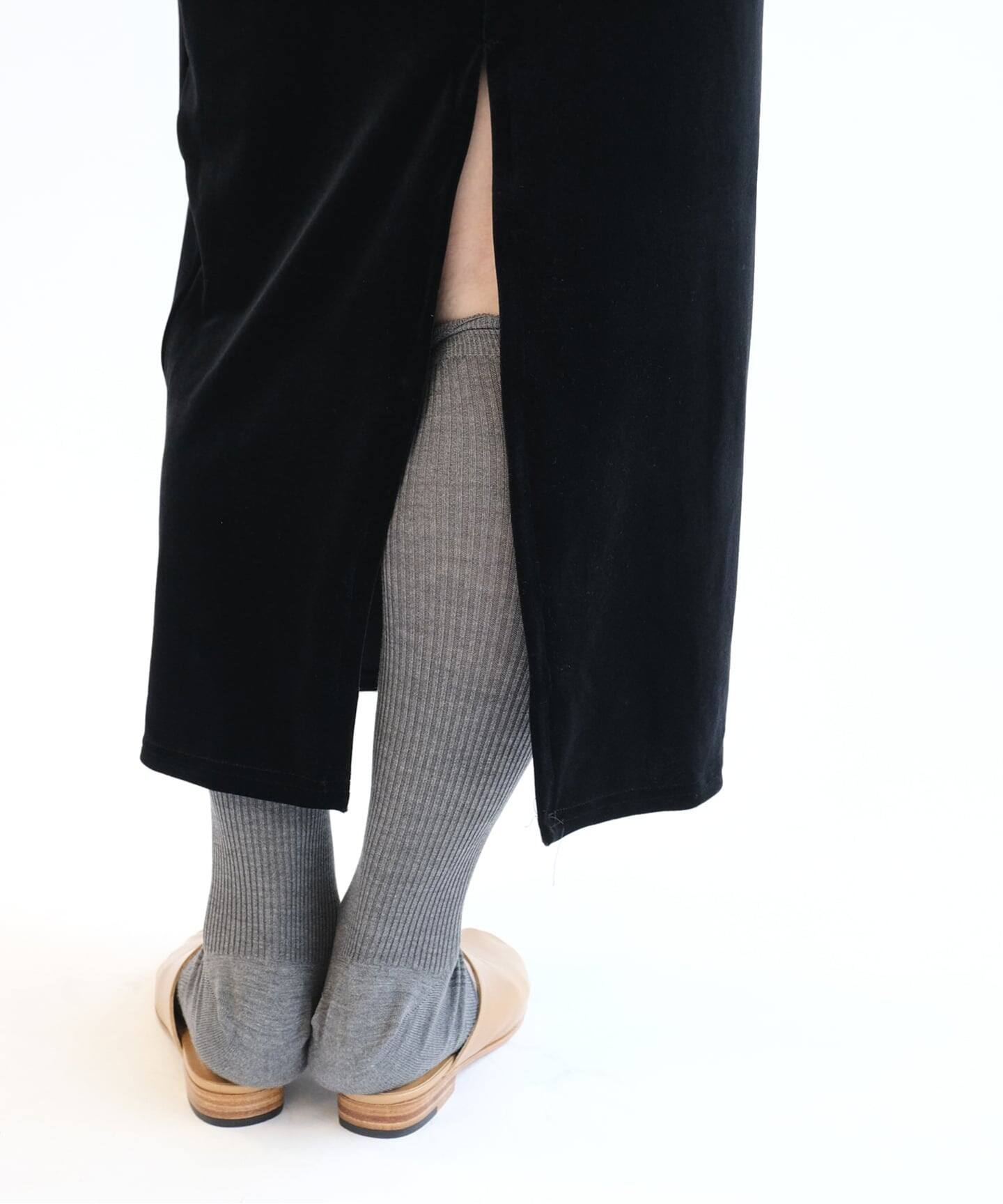simone wild シモーネ ワイルド VELVET LOW-WAIST ロングスカート 