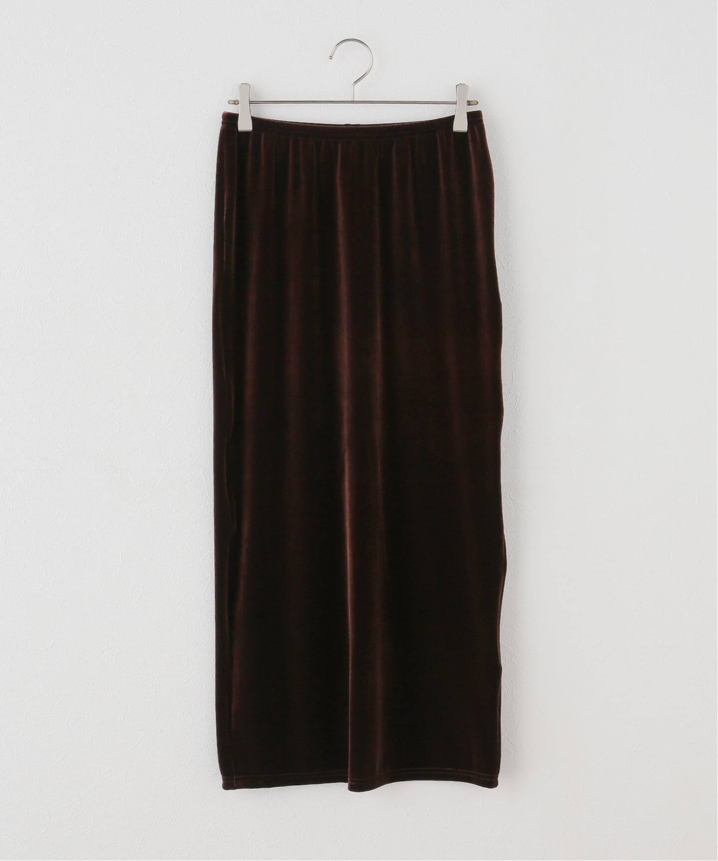 simone wild シモーネ ワイルド VELVET LOW-WAIST ロングスカート 