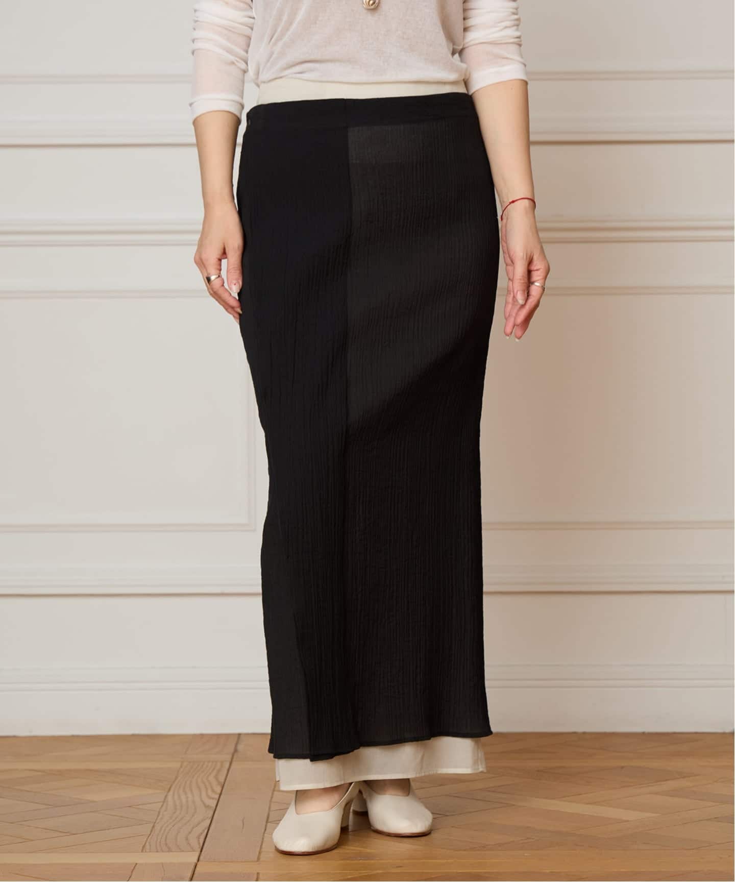 IENA CURRENTAGE カレンテージ　デニムスカート CURRENTAGE スカート 「CURRENTAGE/カレンテージ」Embroidery skirt