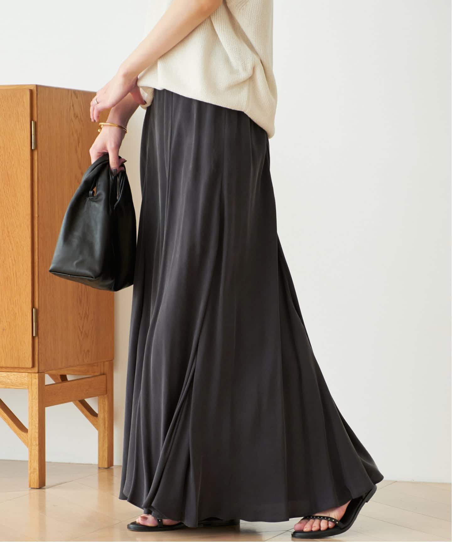 追加予約》Washable Fibril ロングスカート（ロング・マキシ丈スカート