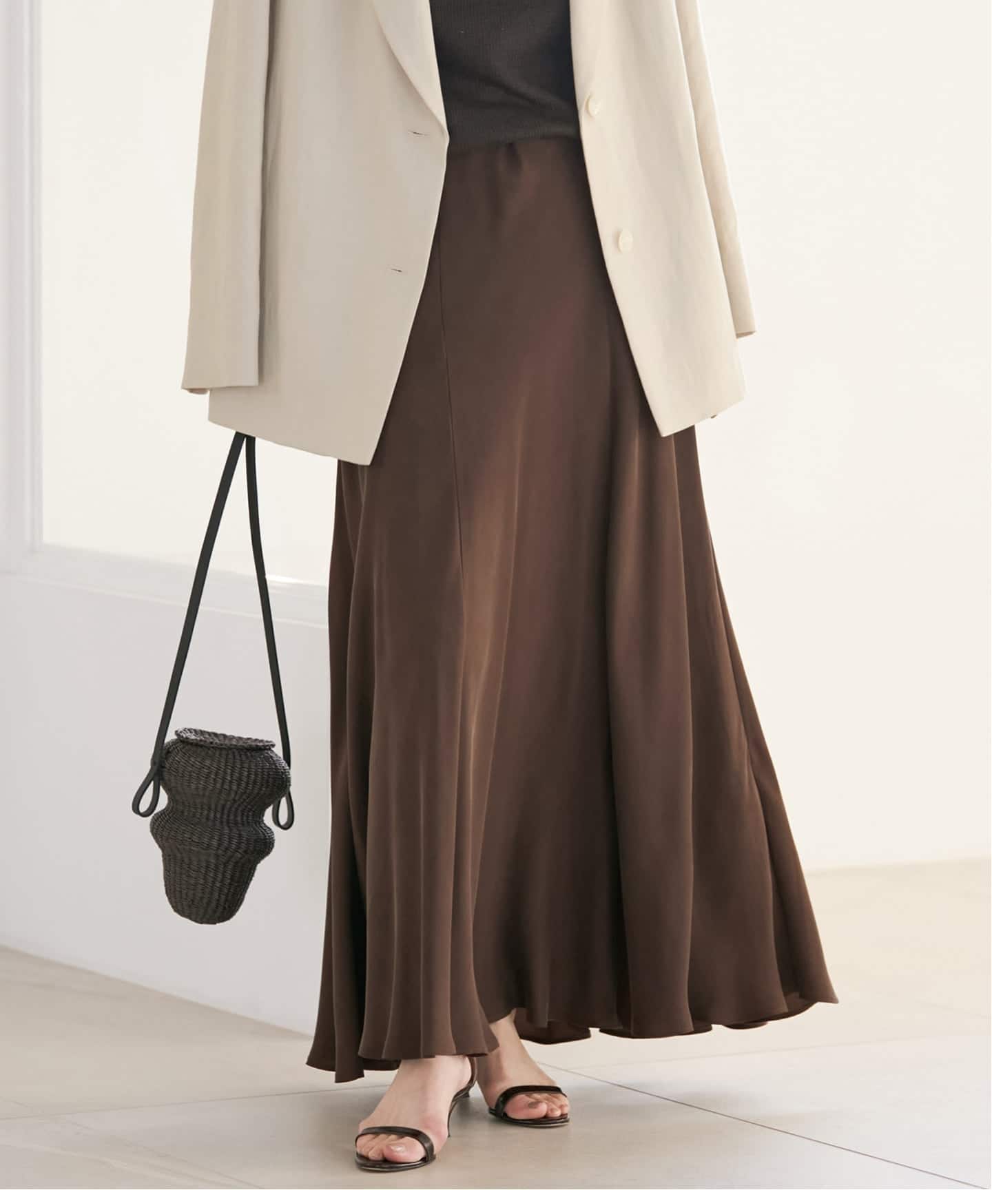 追加予約》Washable Fibril ロングスカート（ロング・マキシ丈スカート