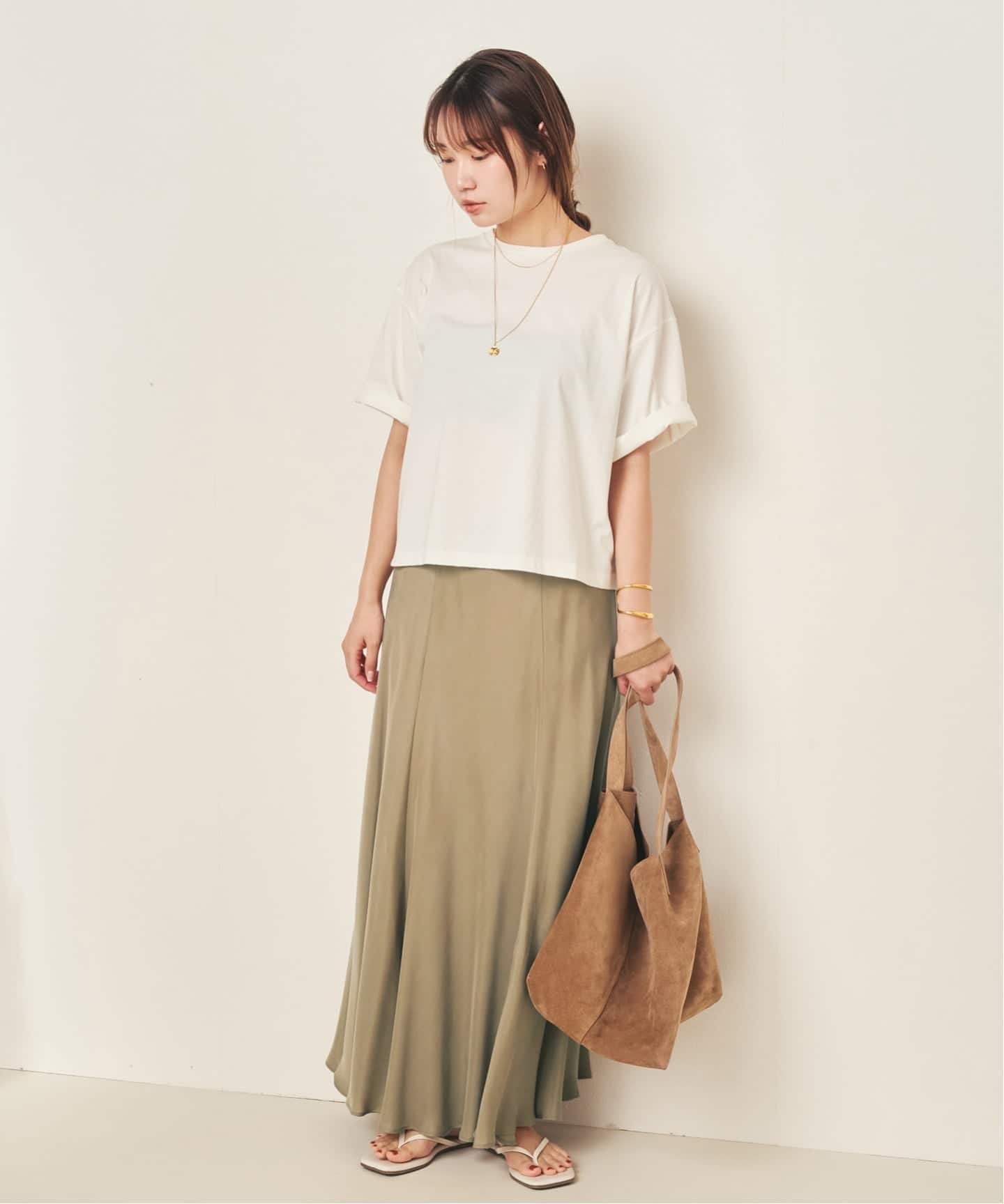 追加》Washable Fibril ロングスカート 2（ロング・マキシ丈スカート