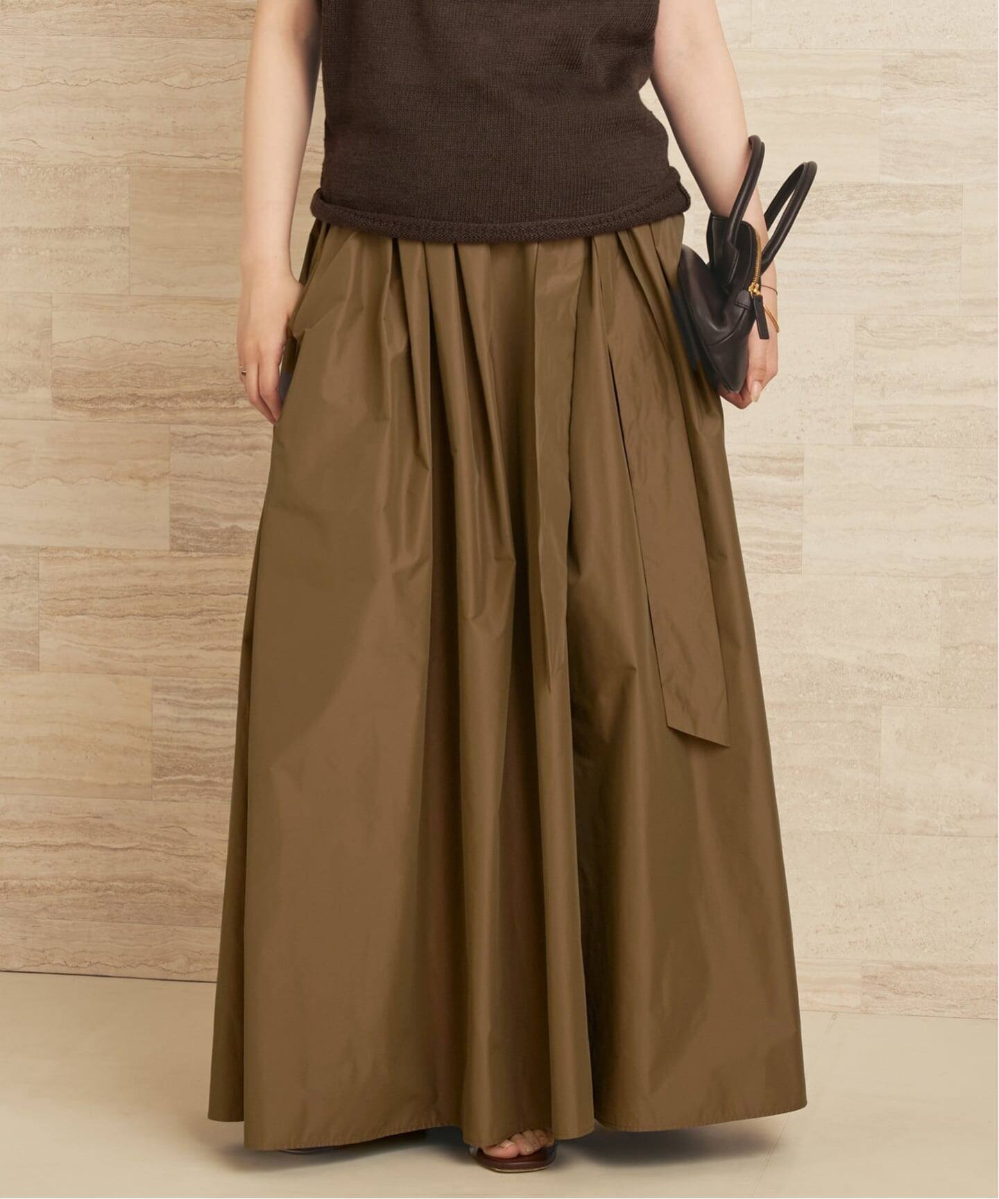 Plage プラージュ Dressy Long スカート ブラウン　38サイズ Dressy Long スカート（ロング・マキシ丈スカート）｜Plage