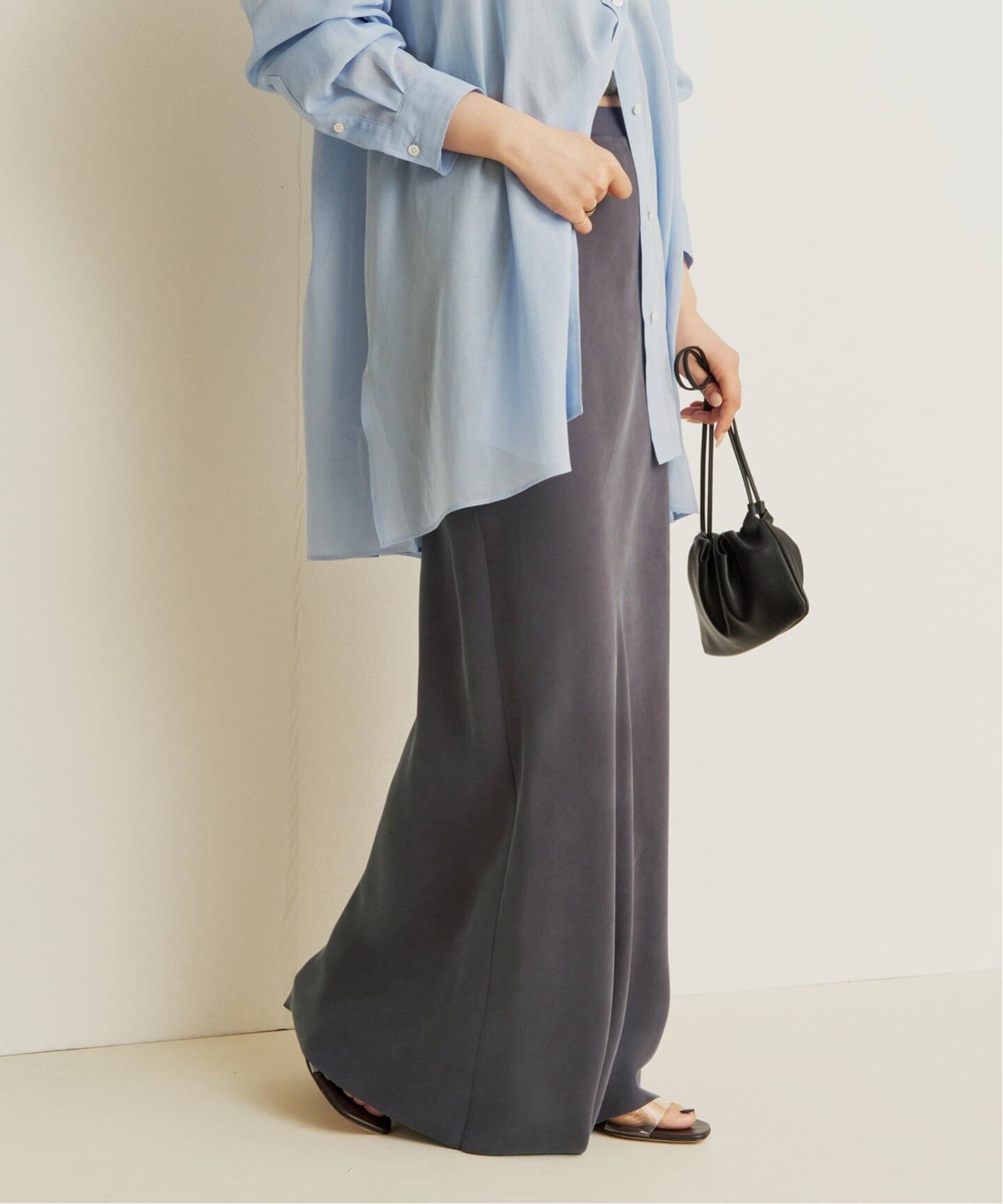 Plage / 新品・未使用 Fibril Nuance Skirt ベージュ plage（プラージュ） スカート 「追加」Washable Fibril ロング