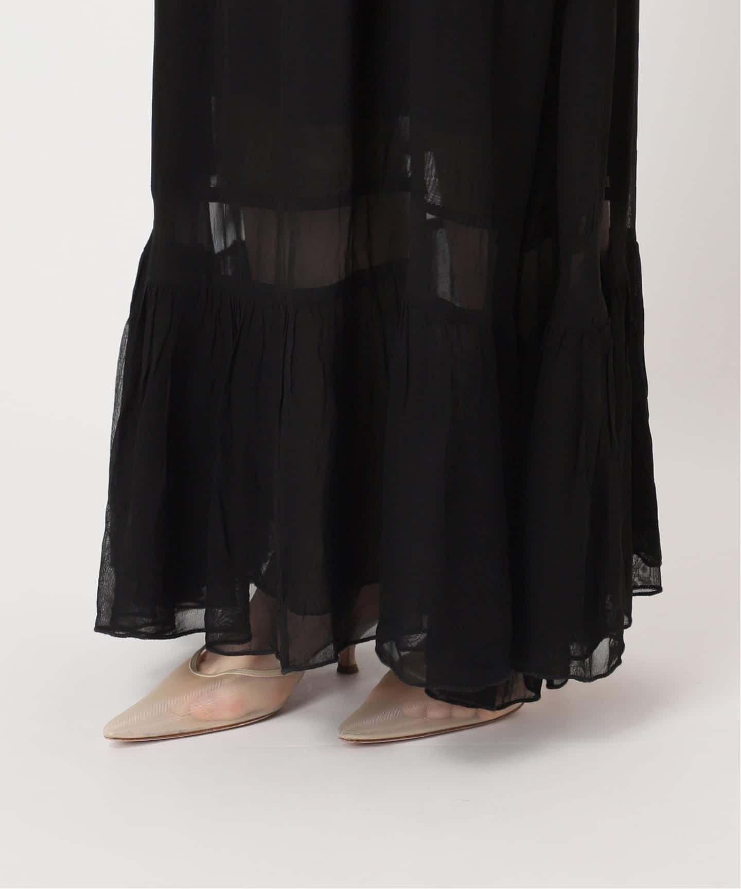 WEB限定追加予約》Georgette ティアード スカート 2（ロング・マキシ丈