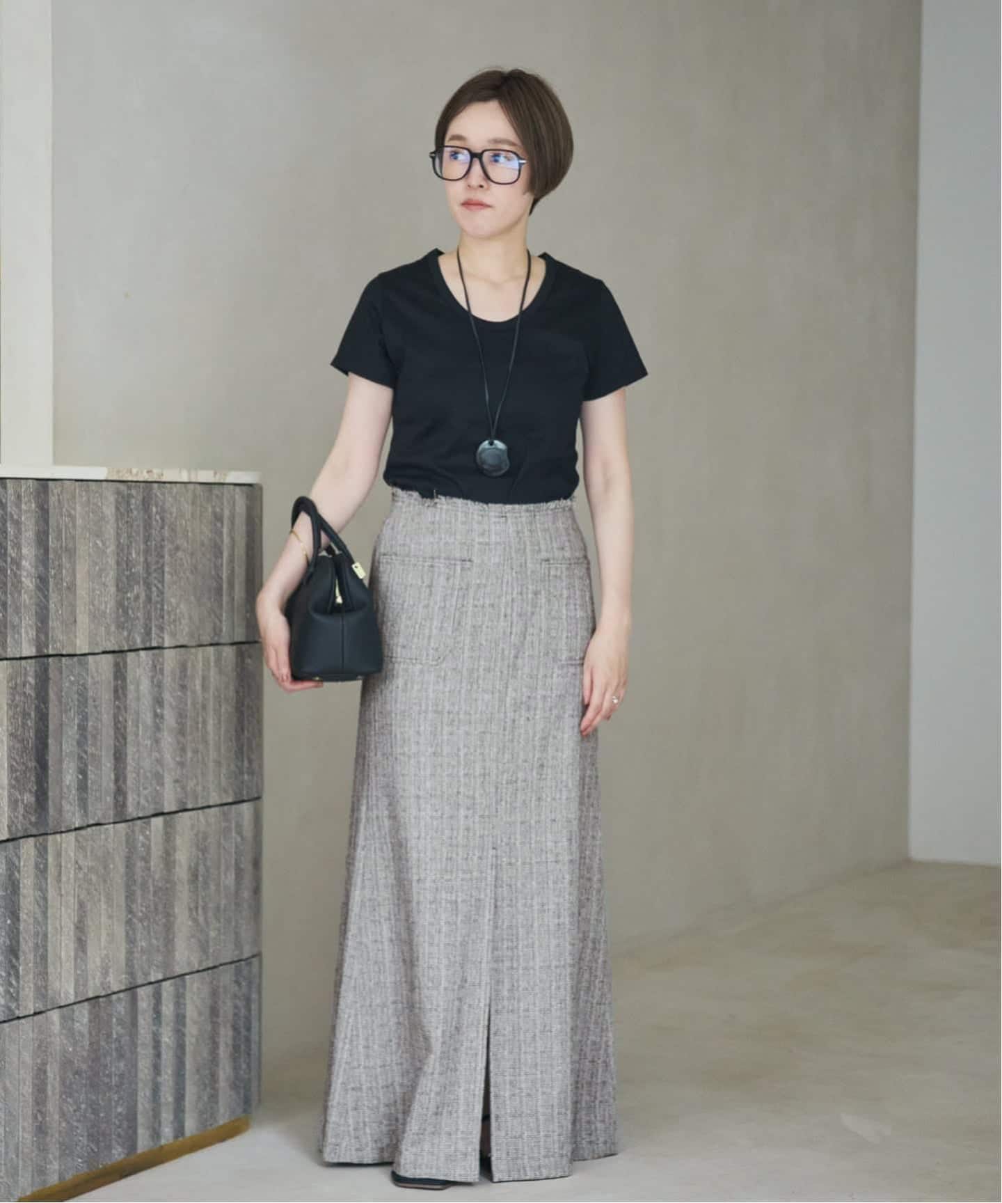 Light tweed スカート（ロング・マキシ丈スカート）｜Plage