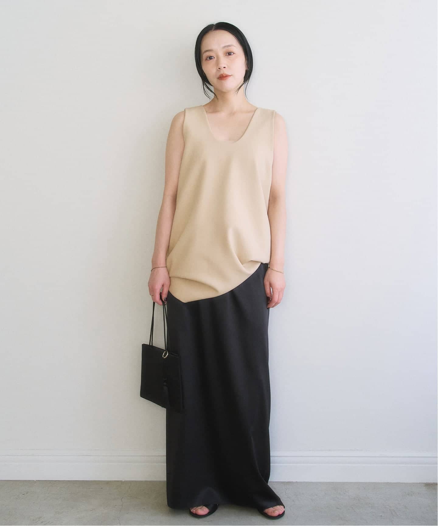 plage MY_unique fit スカート MY_silk satin スカート（ロング・マキシ丈スカート）｜Plage