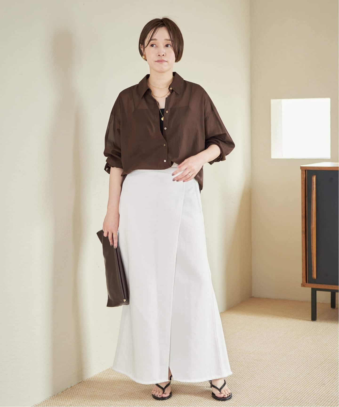 Garment dye long スカート（ロング・マキシ丈スカート）｜Plage