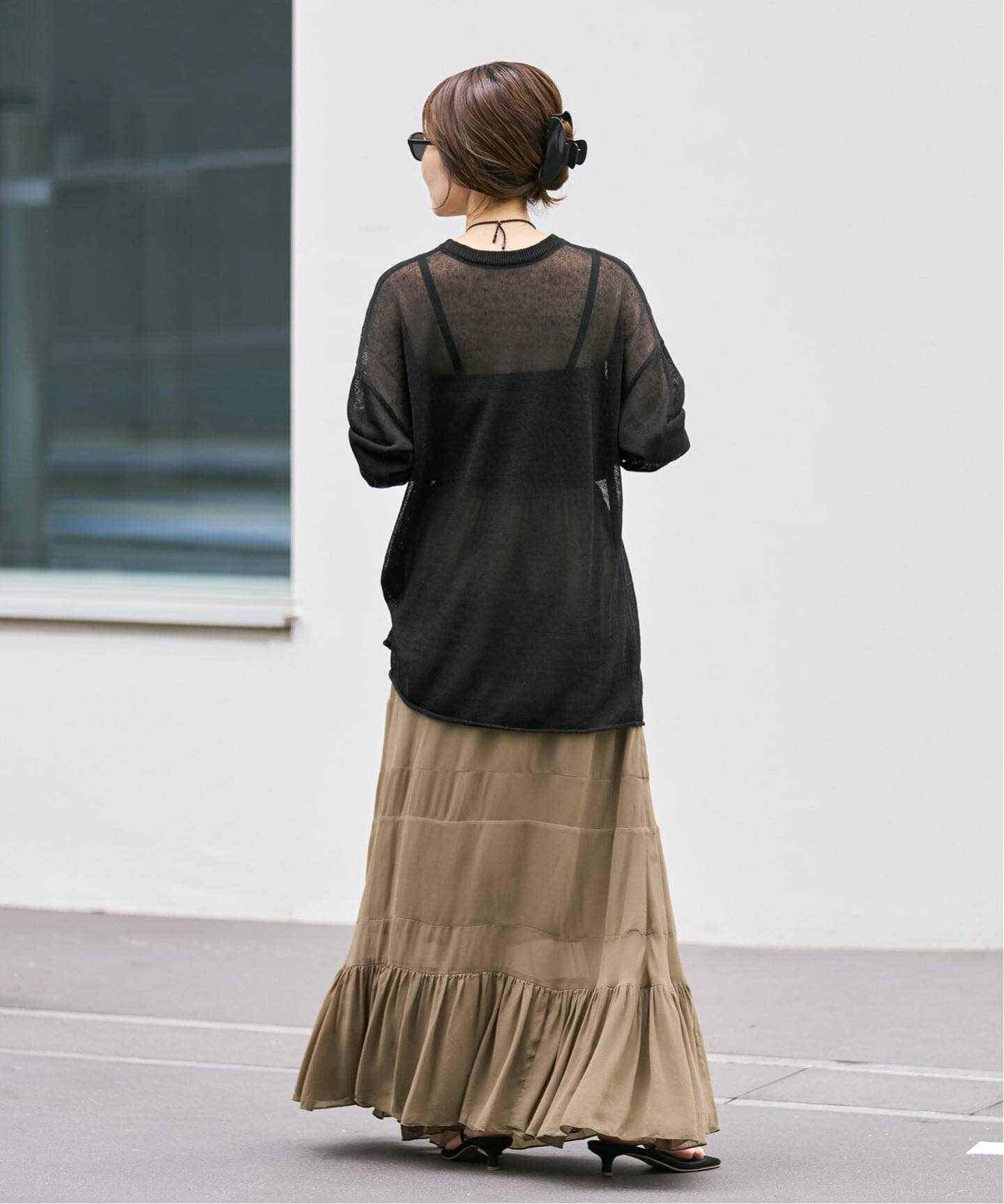 今季plage プラージュ　完売　ette ティアード スカート　38 Georgette ティアード スカート（ロング・マキシ丈スカート）｜Plage