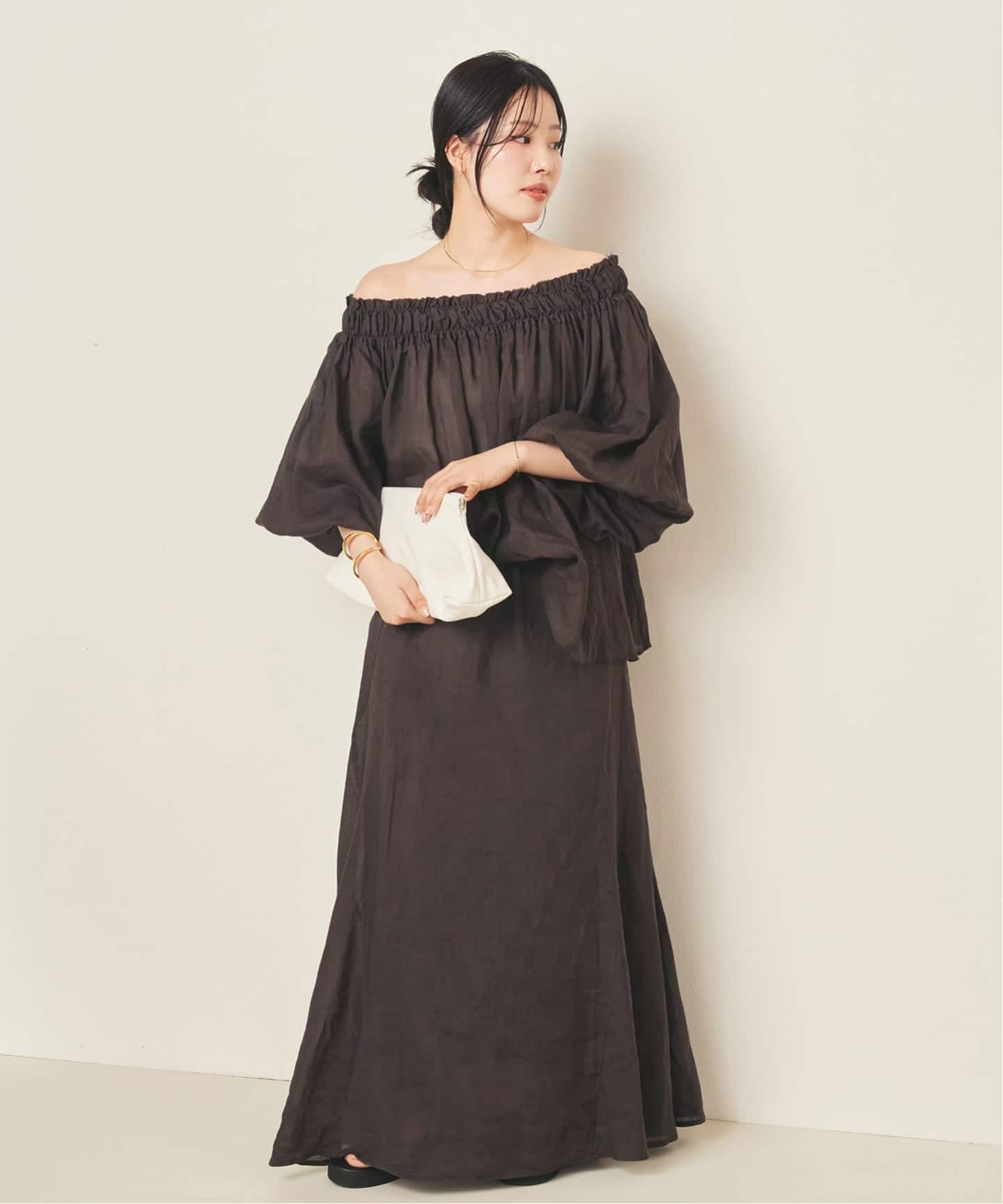 RAMY LINEN TACK スカート（ロング・マキシ丈スカート）｜Plage