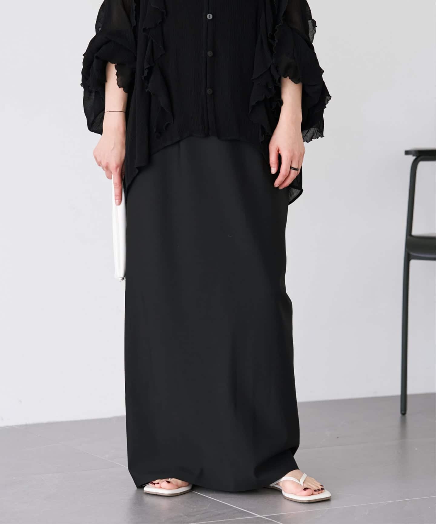 プラージュ新品未使用R’IAM ダイバータイトスカート　plage 36ブラック 追加》R'IAM ダイバータイトスカート（ロング・マキシ丈スカート