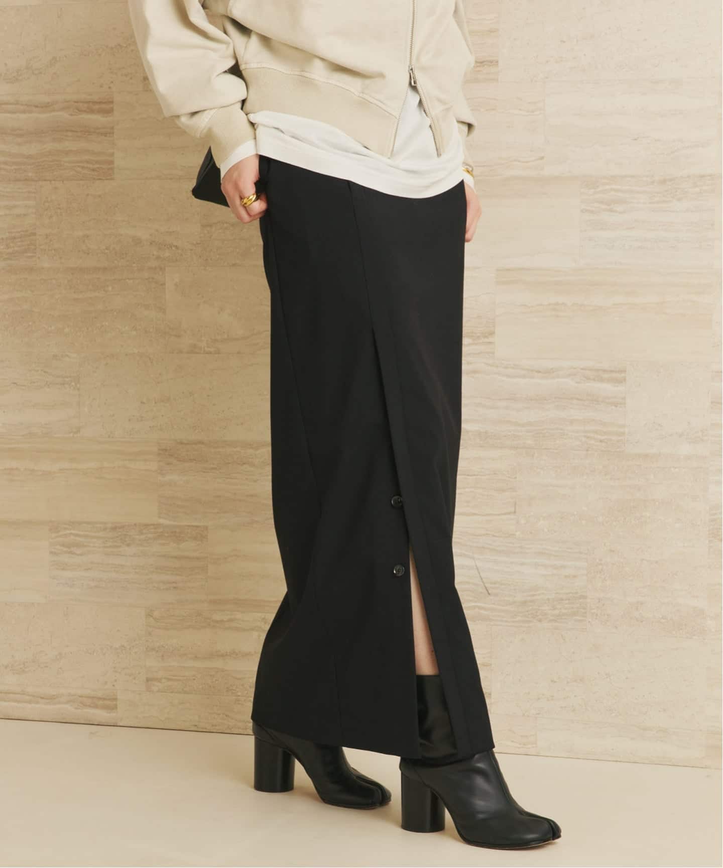 plage slit long スカート グレー　36 プラージュ Plage slit long スカート （グレー） - ファッション通販