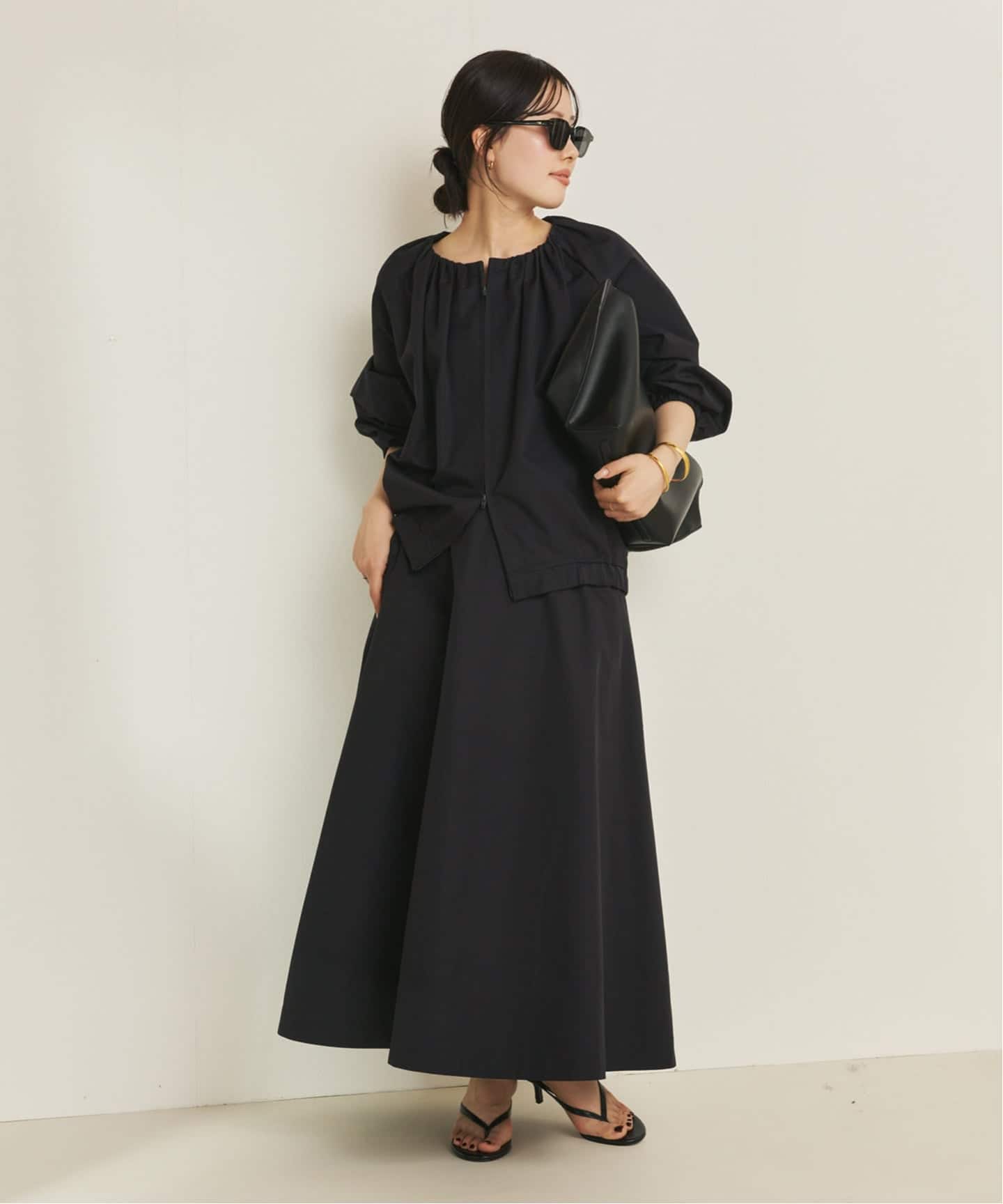 スカート plage MY unique fit SKIRT 34 cotton/ny minimal スカート（ロング・マキシ丈スカート）｜Plage