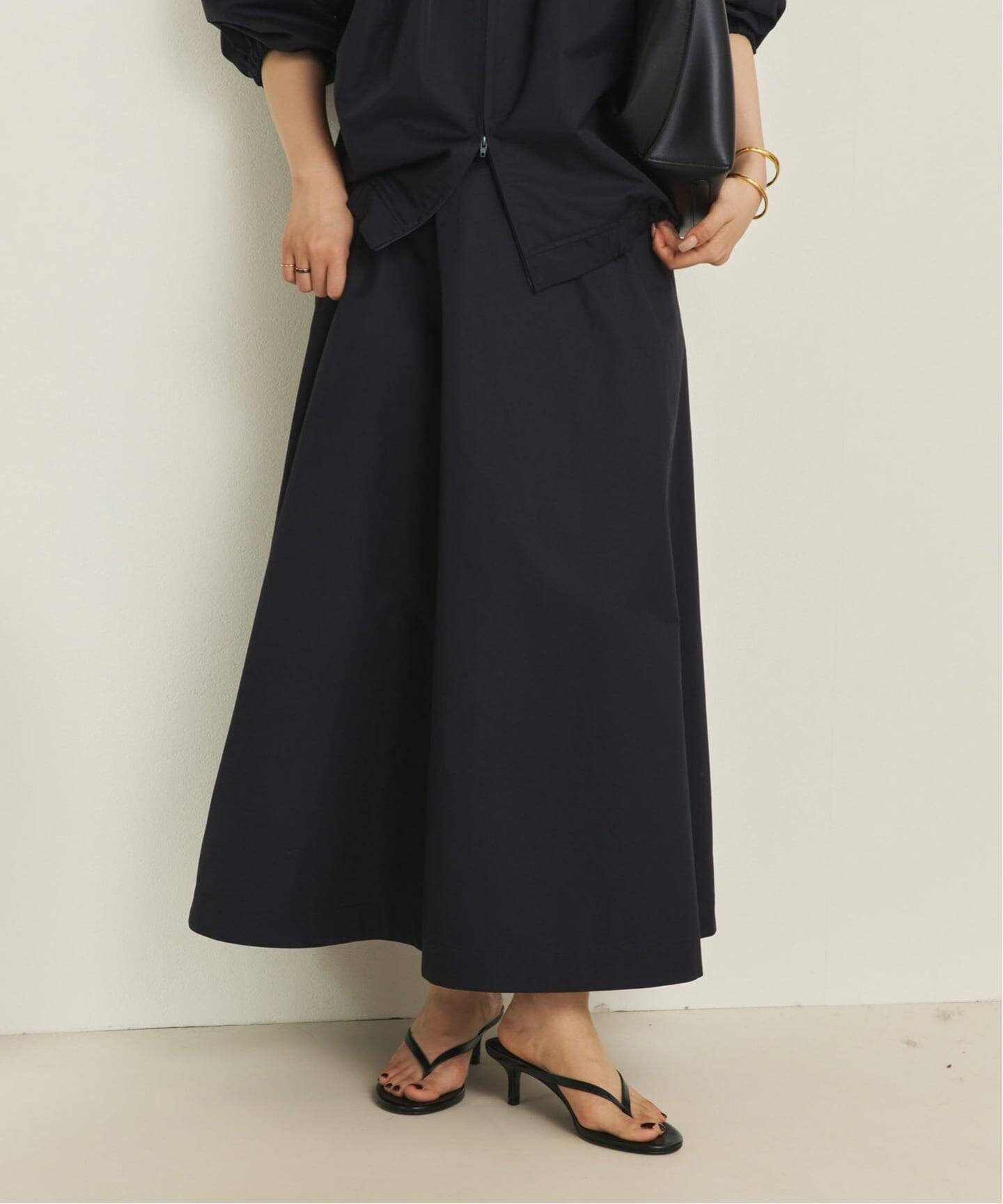 スカート plage MY unique fit SKIRT 34 cotton/ny minimal スカート（ロング・マキシ丈スカート）｜Plage