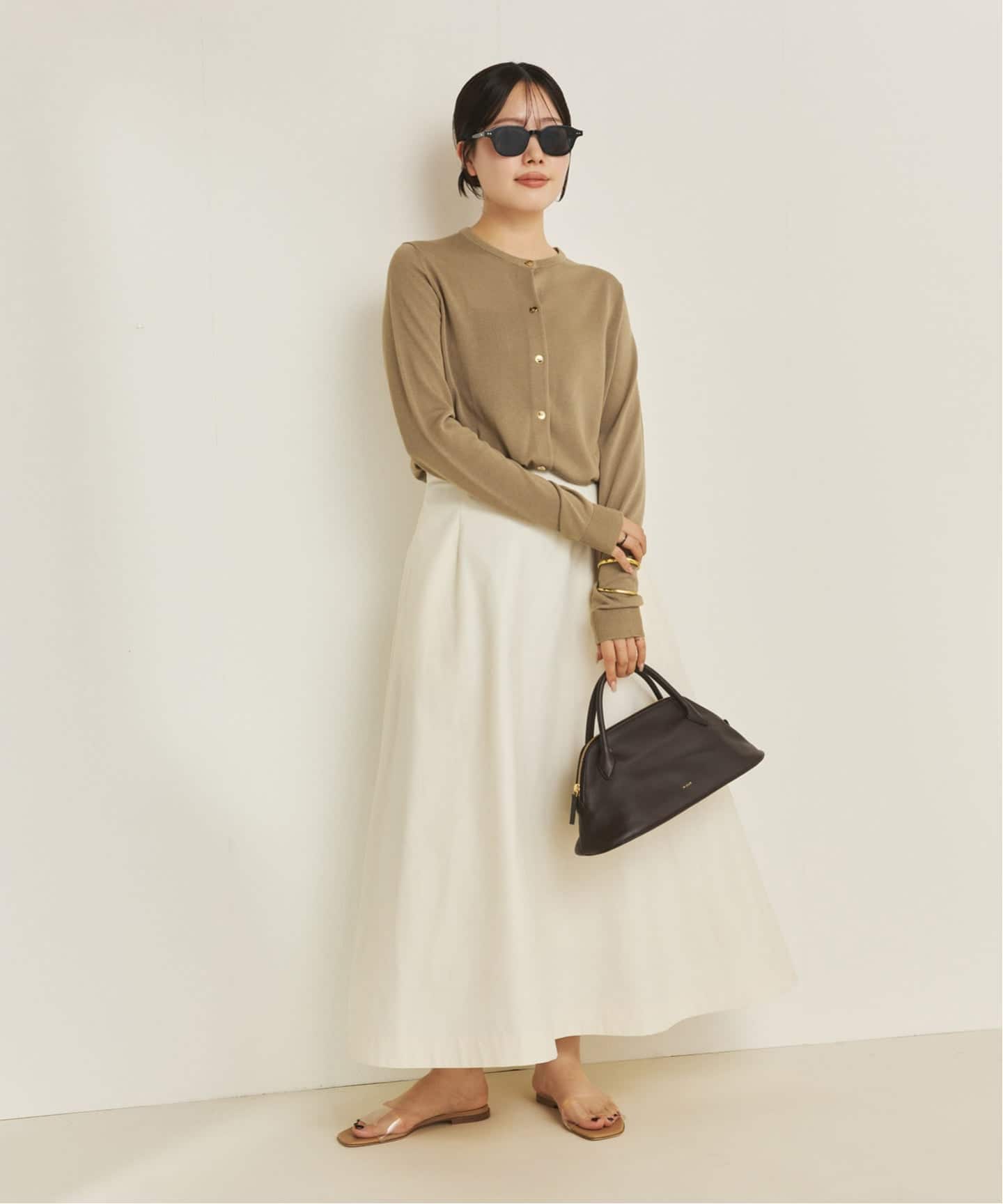 スカート plage MY unique fit SKIRT 34 cotton/ny minimal スカート（ロング・マキシ丈スカート）｜Plage