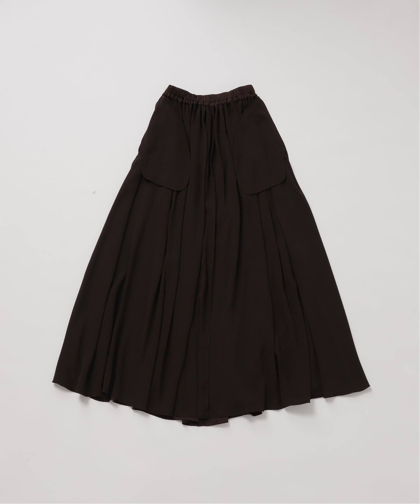 dull satin gather スカート（ロング・マキシ丈スカート）｜Plage
