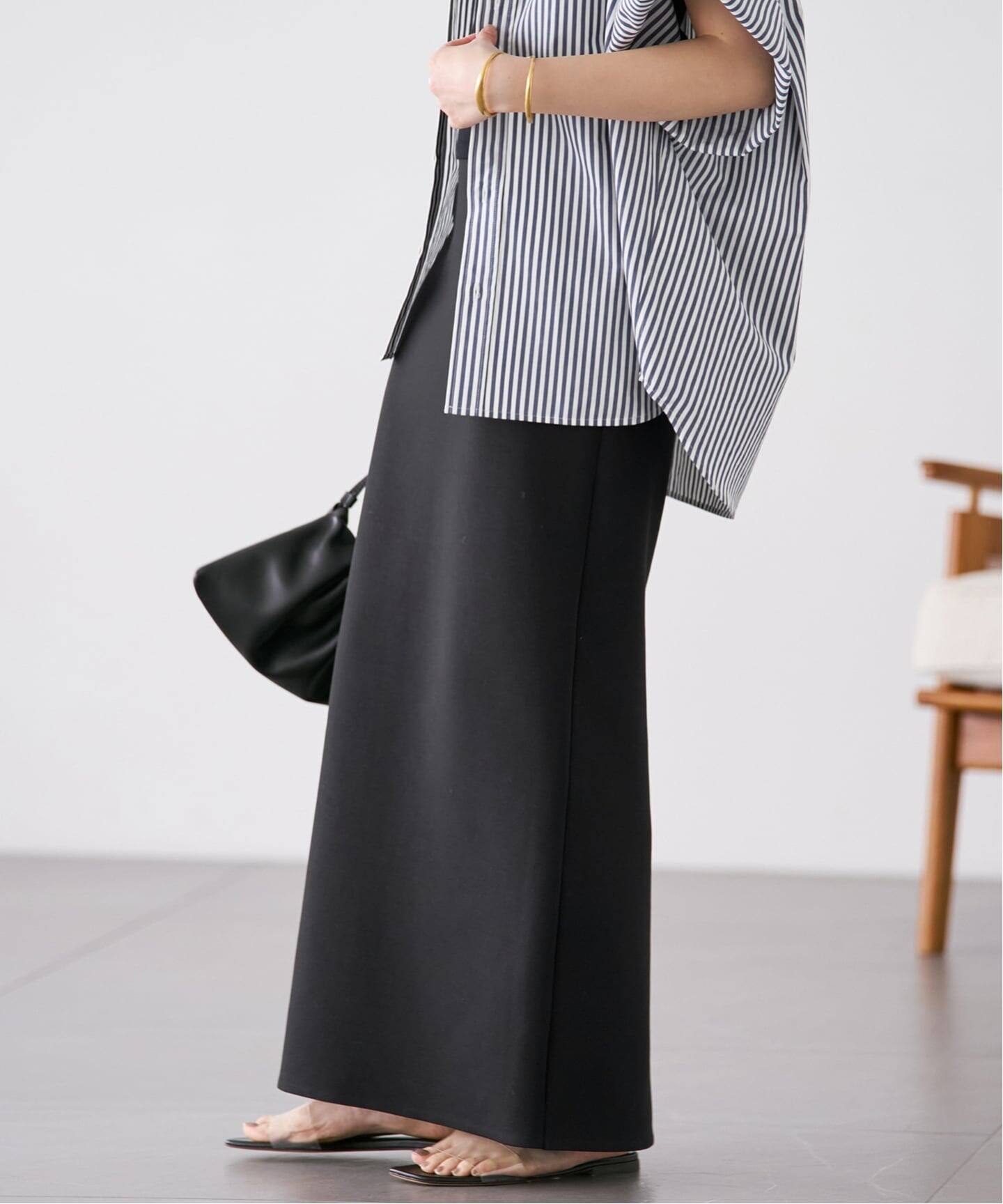 Plage air jersey tightスカート　36 ブラック air jersey tight スカート（ロング・マキシ丈スカート）｜Plage