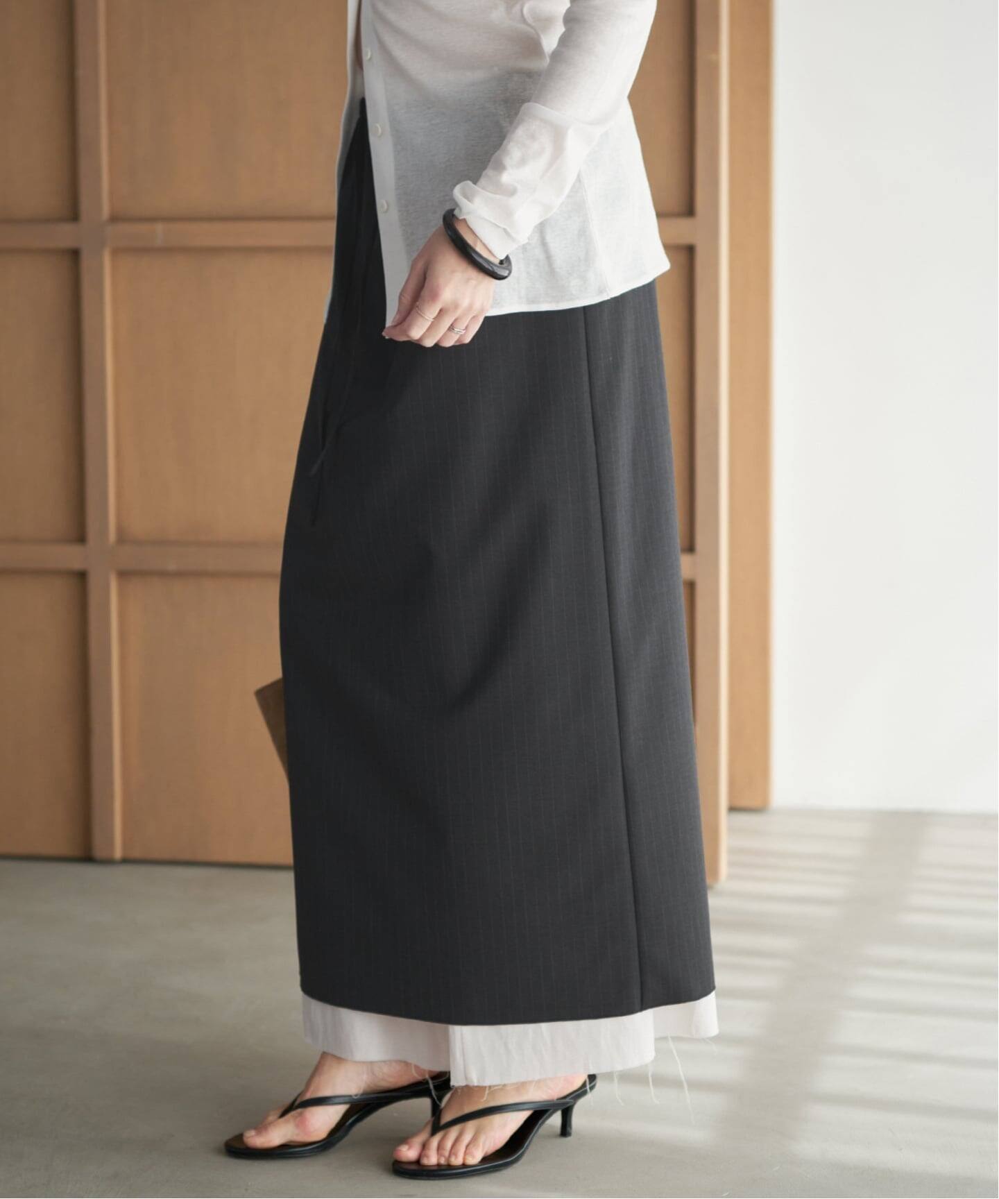 週末値下げ　Plage toropical スカート　38 新品タグ付き 予約》toropical layered スカート（ロング・マキシ丈スカート