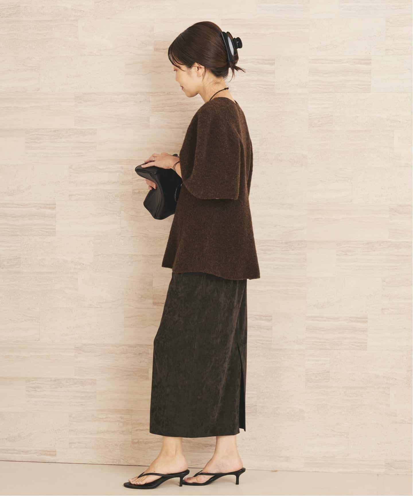 suede like jersey tightスカート（ロング・マキシ丈スカート）｜Plage
