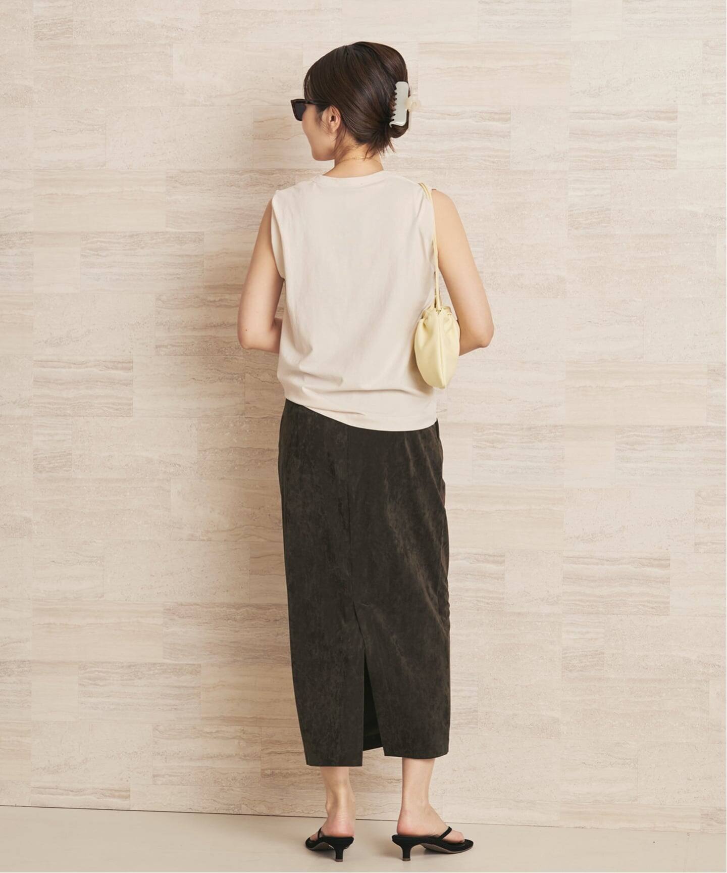 suede like jersey tightスカート（ロング・マキシ丈スカート）｜Plage