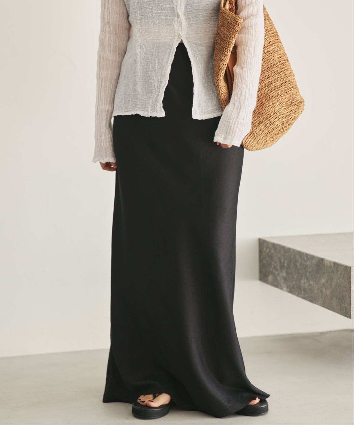 NOTHINGEVERYTHING / ナッシングエブリシング 別注 SATIN MAXI 