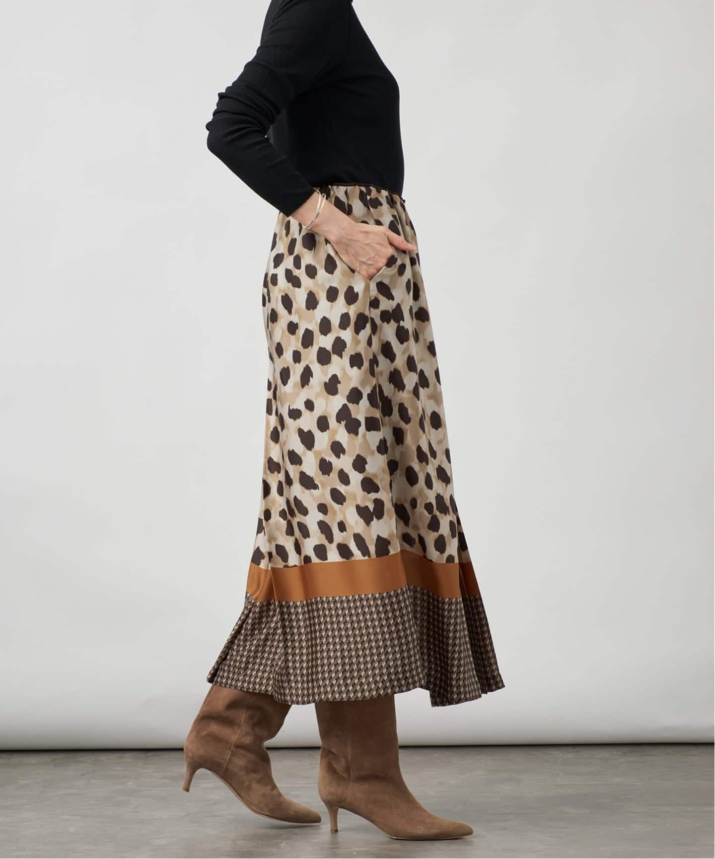 Leopard Panel スカート（その他スカート）｜VERMEIL par iena