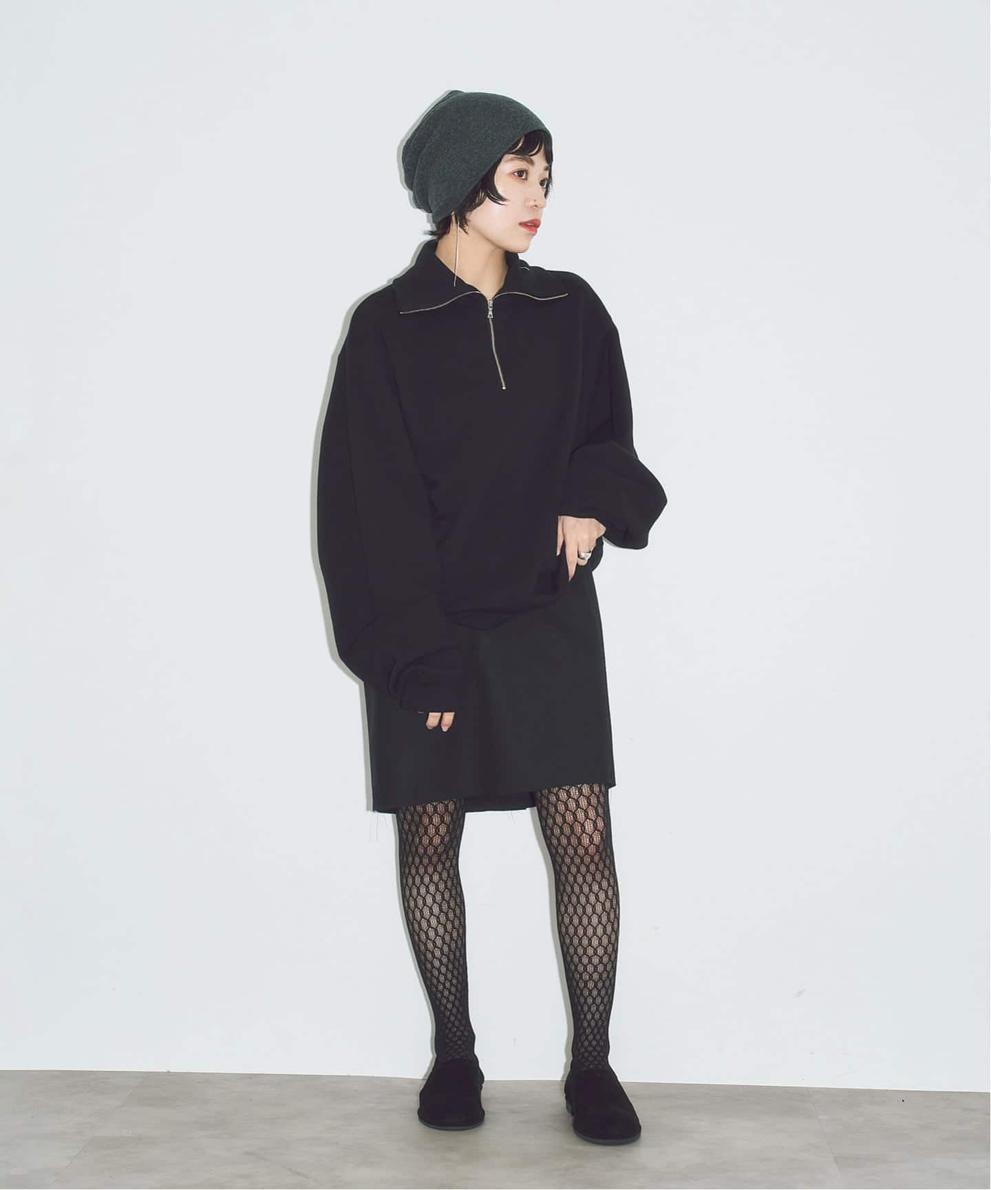CITYSHOP ブラック メッシュスリーブ トレーナー 予約》STAND ZIP スウェット（スウェット）｜CITYSHOP（シティショップ