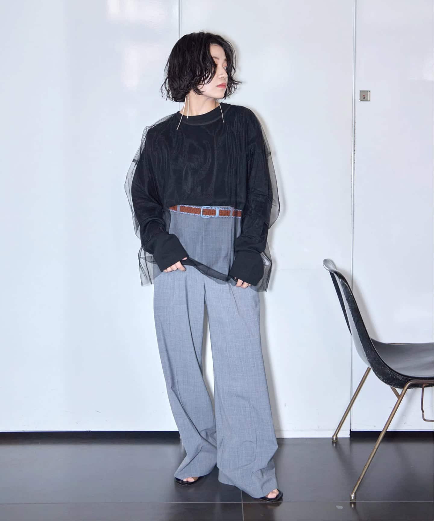 CITYSHOPチュールカットソー THE MOOD]チュール ロングTシャツ（Tシャツ／カットソー）｜CITYSHOP