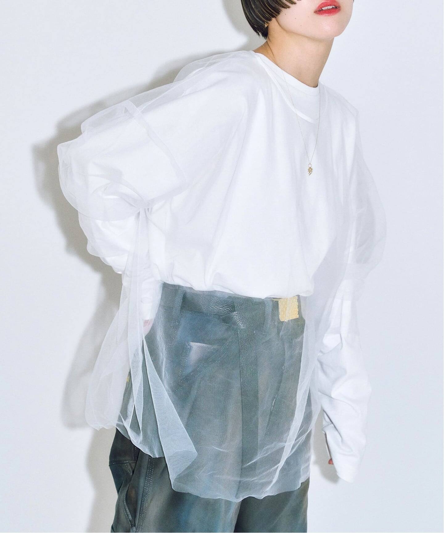 THE MOOD]チュール ロングTシャツ（Tシャツ／カットソー）｜CITYSHOP