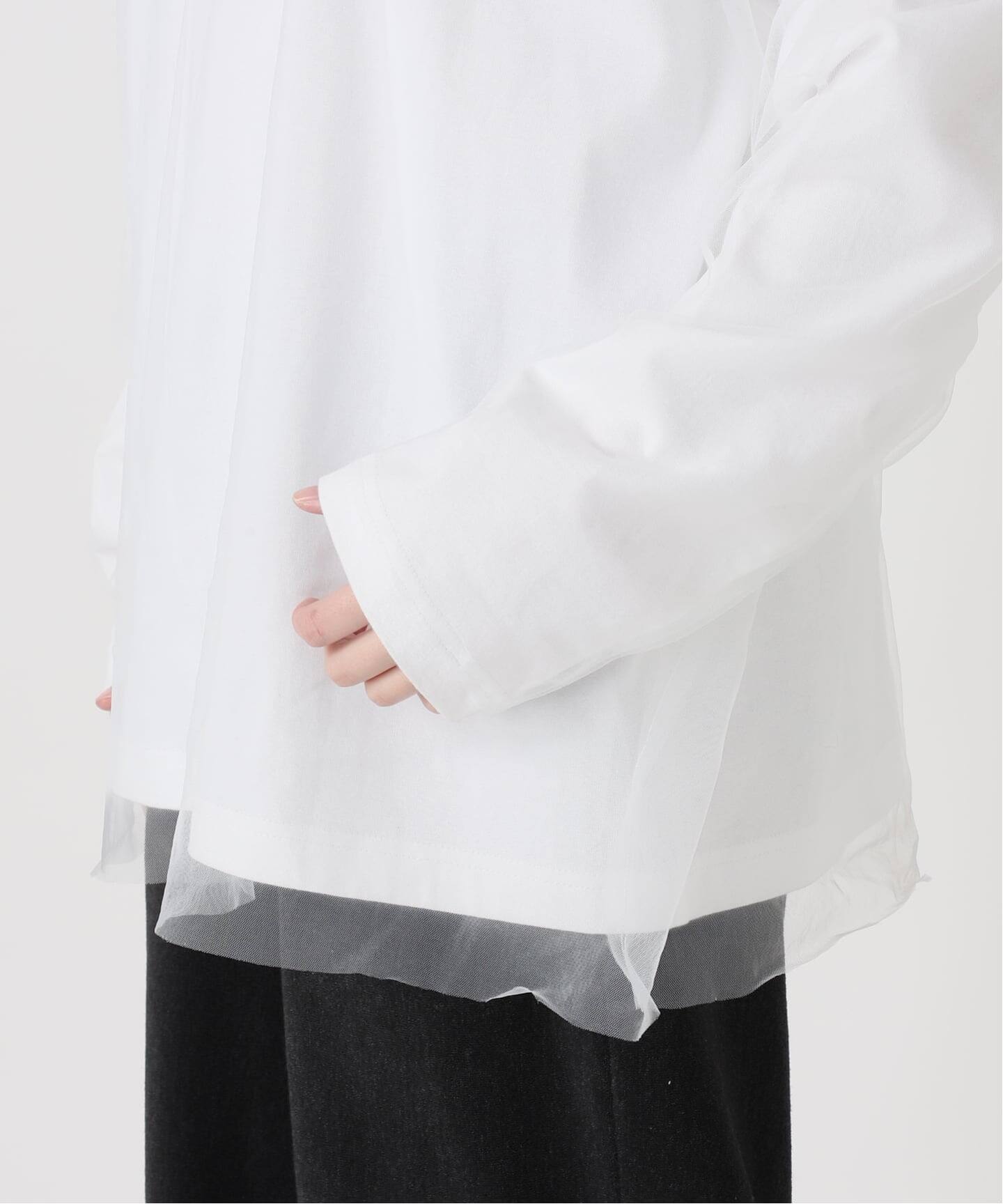 CITYSHOP THE MOOD チュール ロングTシャツ THE MOOD]チュール ロングTシャツ（Tシャツ／カットソー）｜CITYSHOP