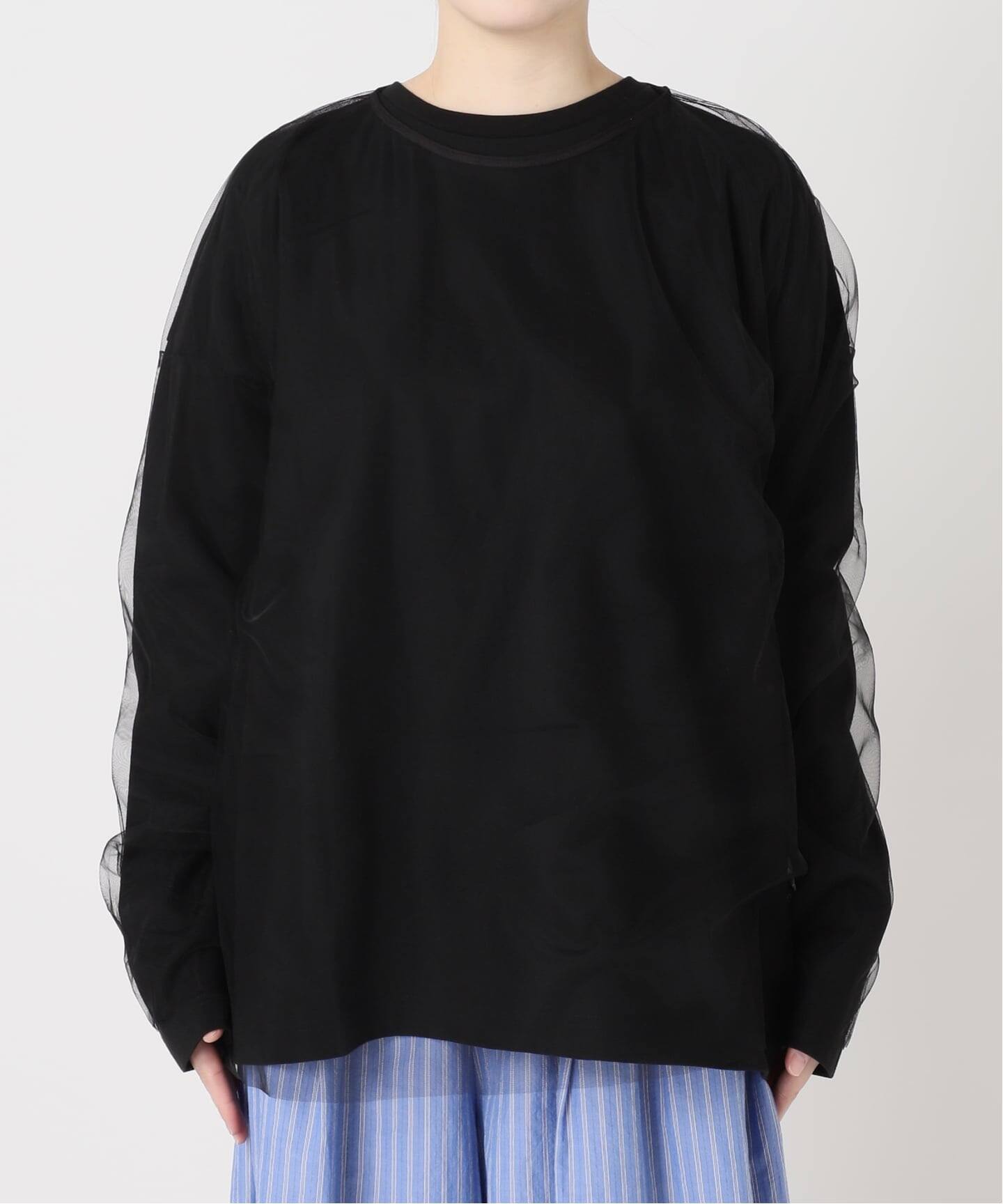 CITYSHOP THE MOOD チュール ロングTシャツ THE MOOD]チュール ロングTシャツ（Tシャツ／カットソー）｜CITYSHOP