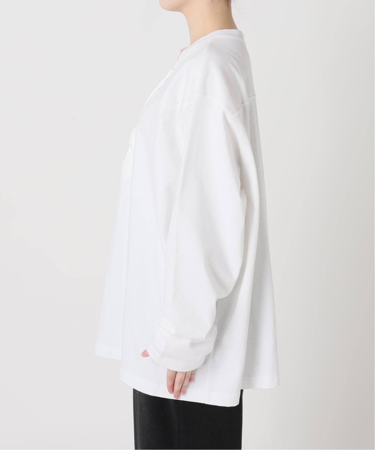 追加2》[THE MOOD]レースアップロングTシャツ（Tシャツ／カットソー 