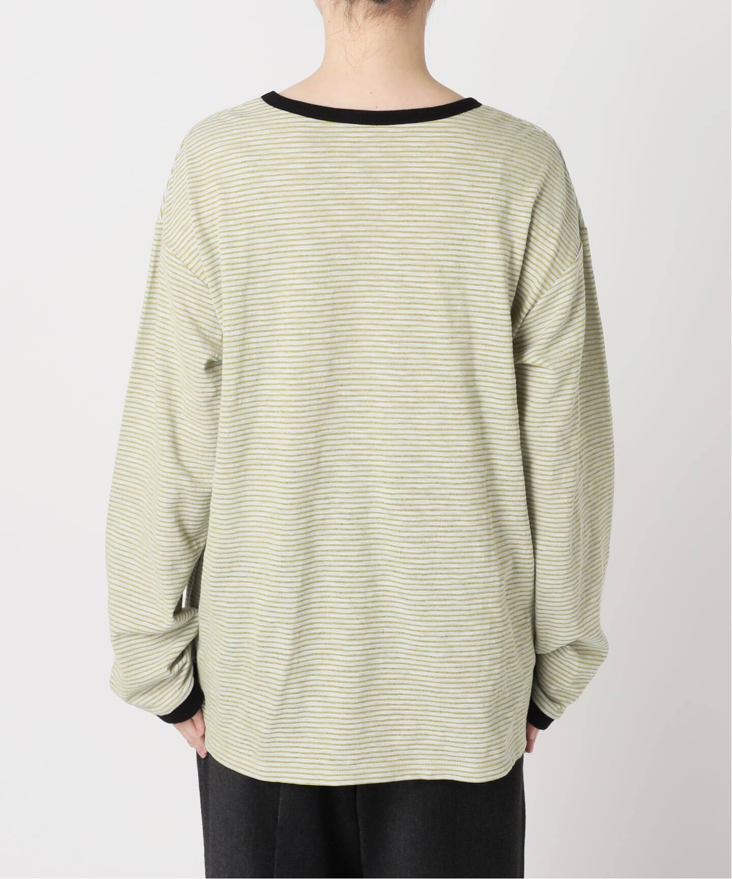KURO for CITYSHOP ボーダー長袖カットソー 追加》[THE MOOD]スラブボーダーロングTシャツ（Tシャツ／カットソー