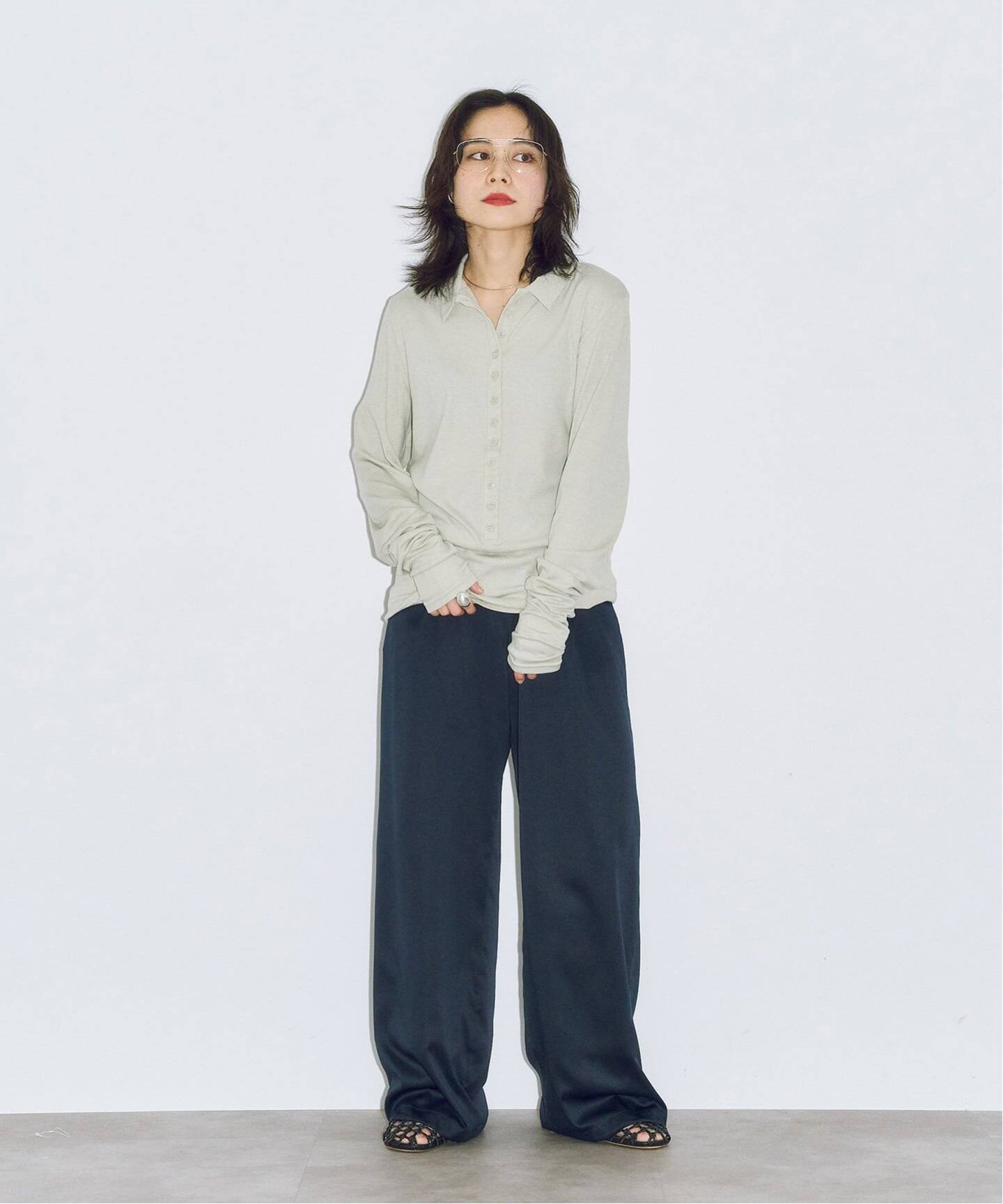 CITYSHOP SOFT JERSEY TOP:カットソー/グリーン SOFT JERSEY TOP：カットソー（Tシャツ／カットソー）｜CITYSHOP