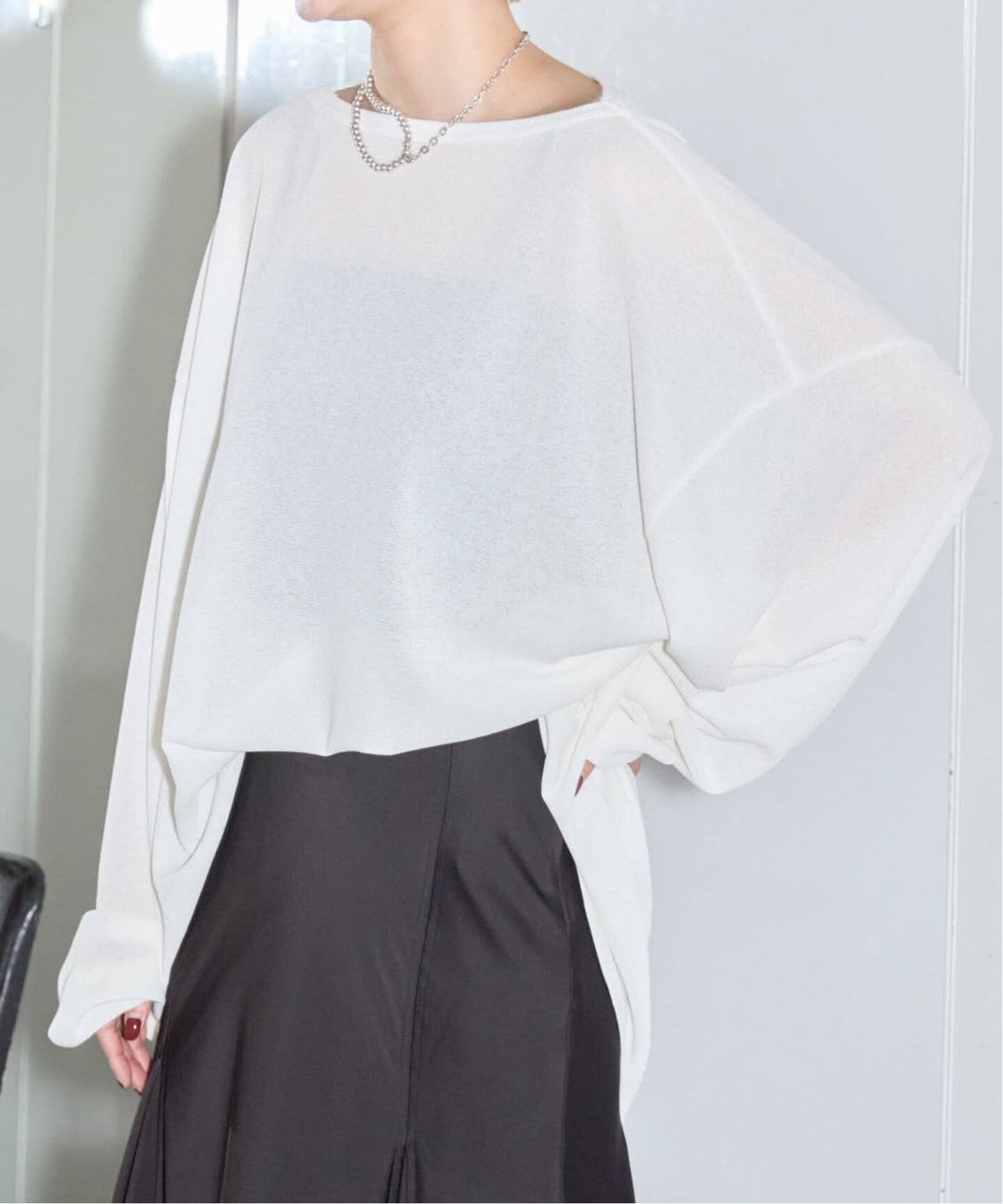 【CITYSHOP】Ciecle オーバーサイズ長袖Tシャツ WAFFLE LONG SLEEVE TEE：Tシャツ（Tシャツ／カットソー）｜CITYSHOP