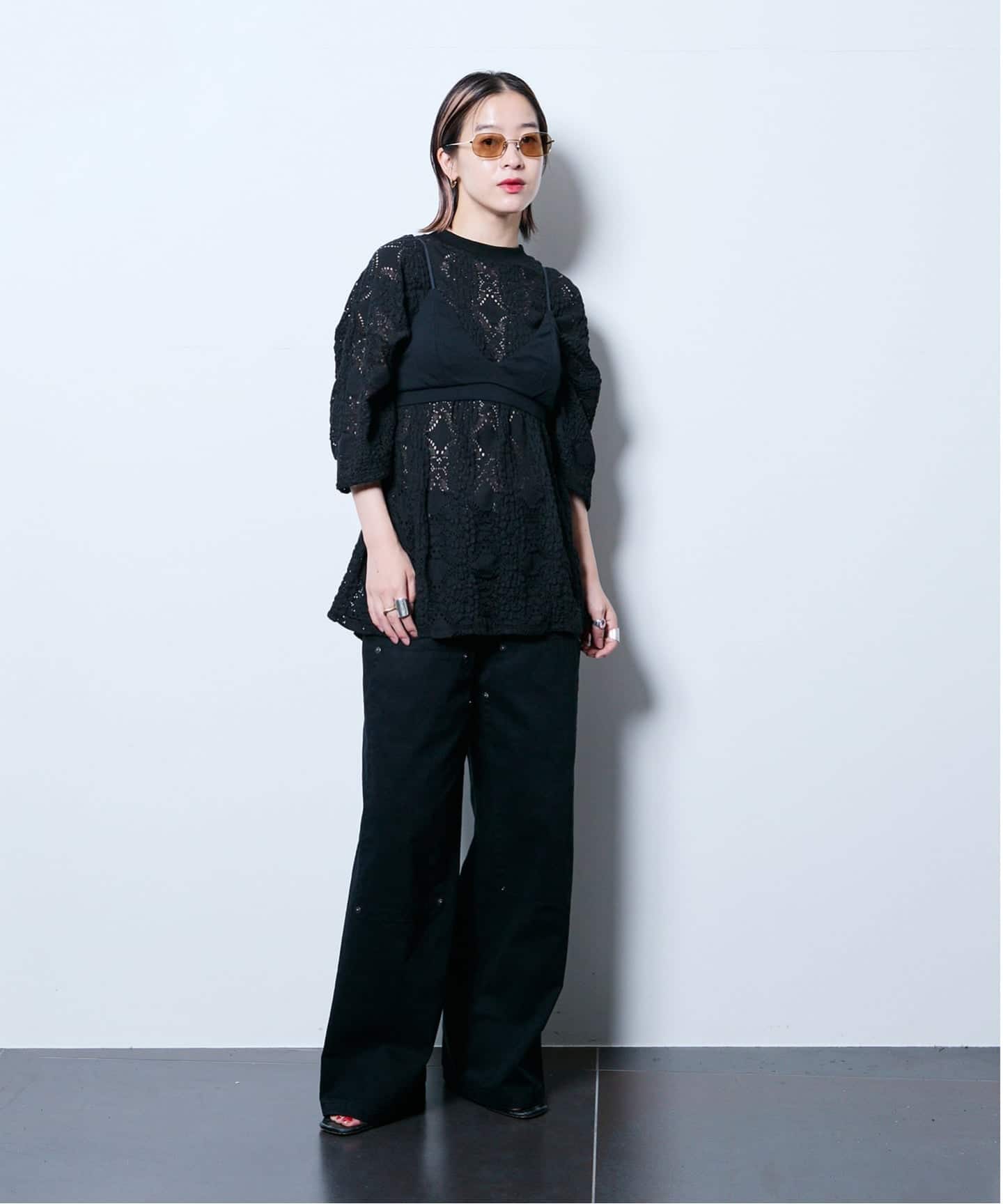 未使用 [CITYSHOP] LACE Tシャツ ブラック 追加5》LACE Tシャツ（Tシャツ／カットソー）｜CITYSHOP（シティ